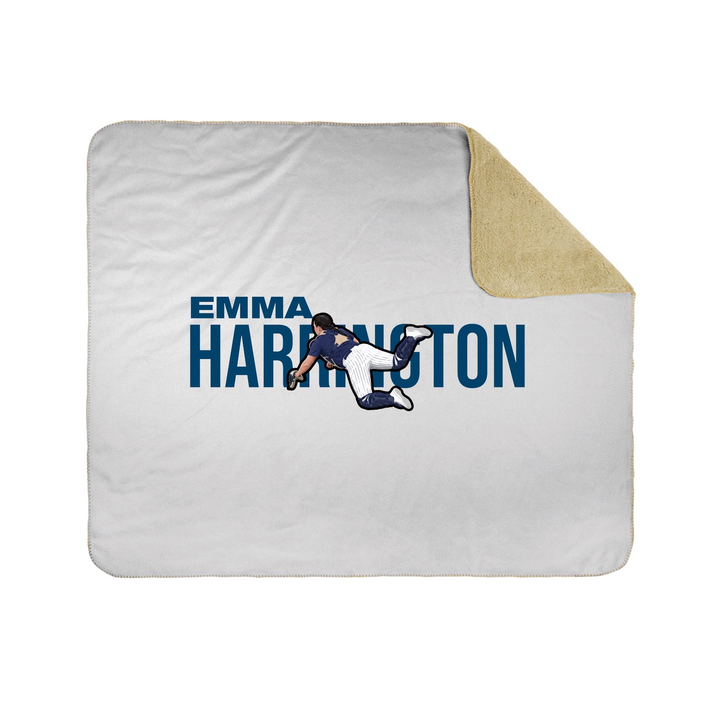 Throw Blanket — Player Name in White