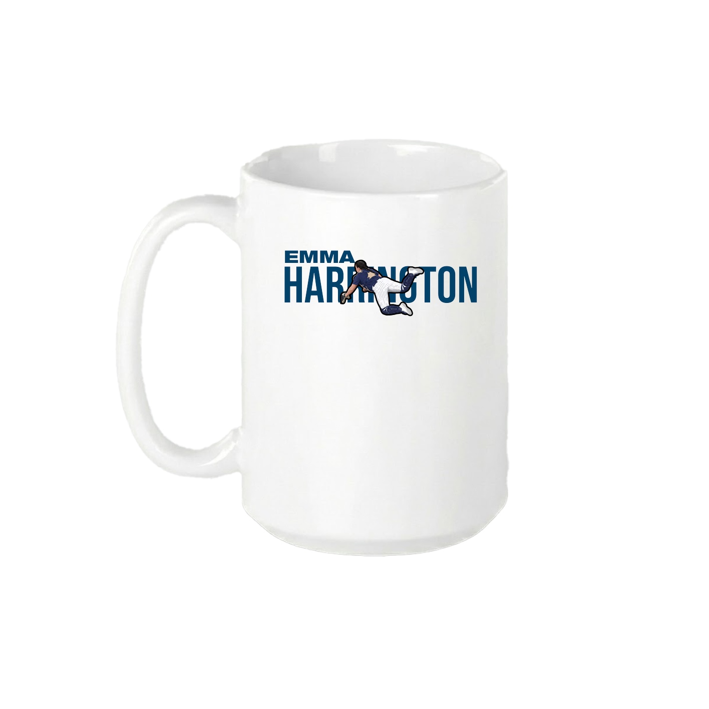 15oz Coffee Mug — Player Name in White