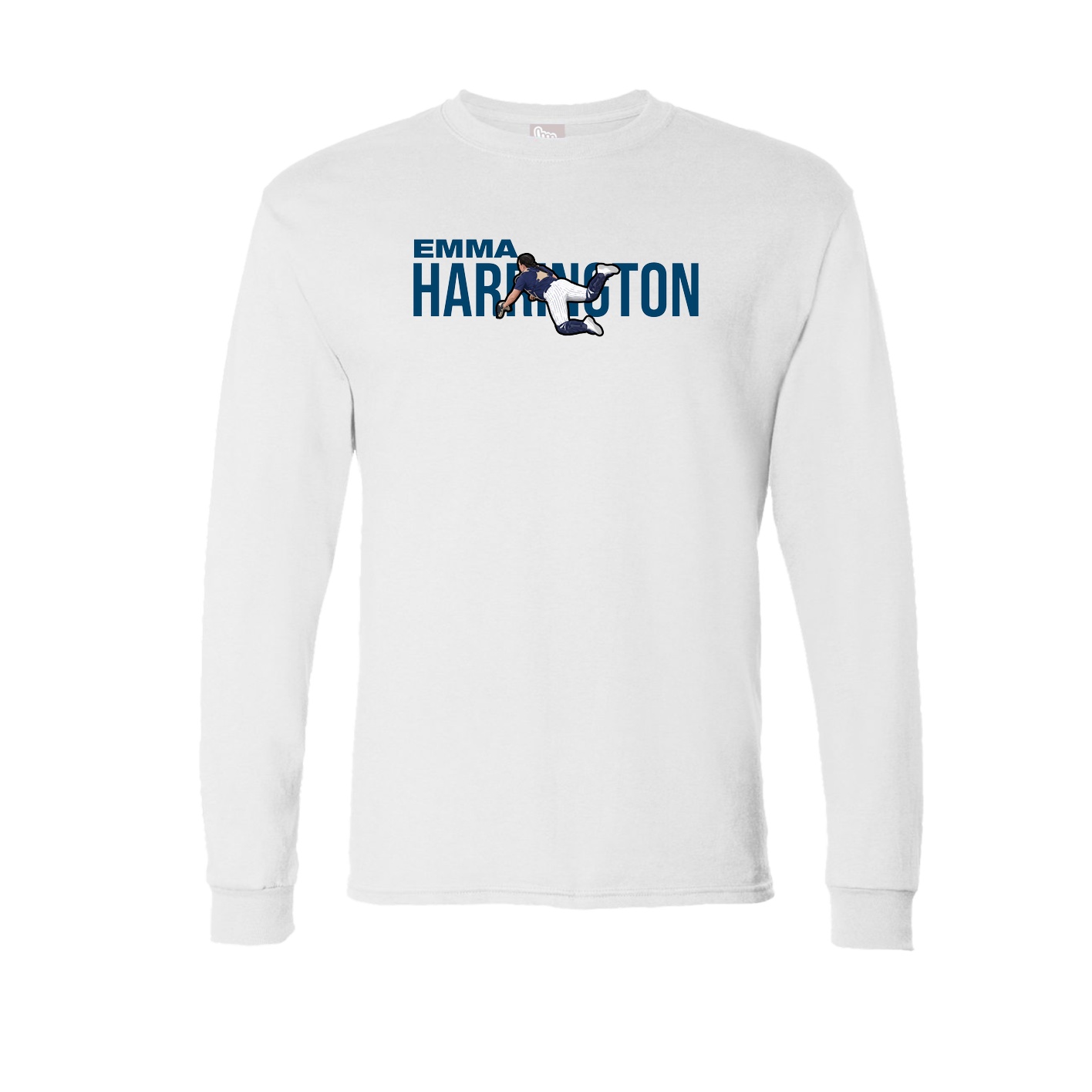 Long Sleeve Tee — Player Name in White