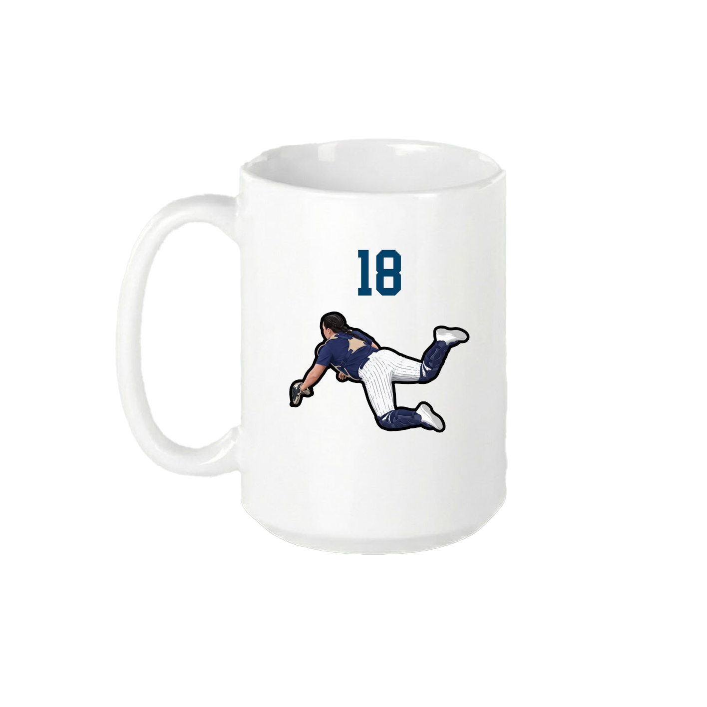 15oz Coffee Mug — Number Top in White