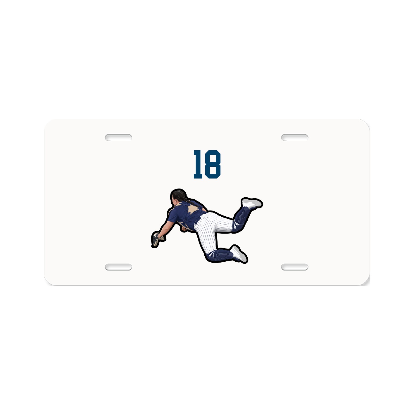 License Plate — Number Top in Classic