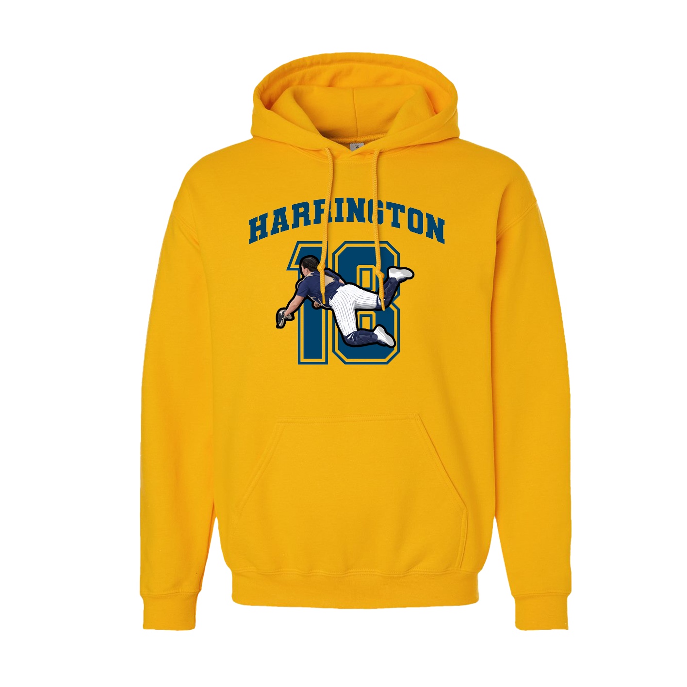 Youth Hoodie — Number in Gold