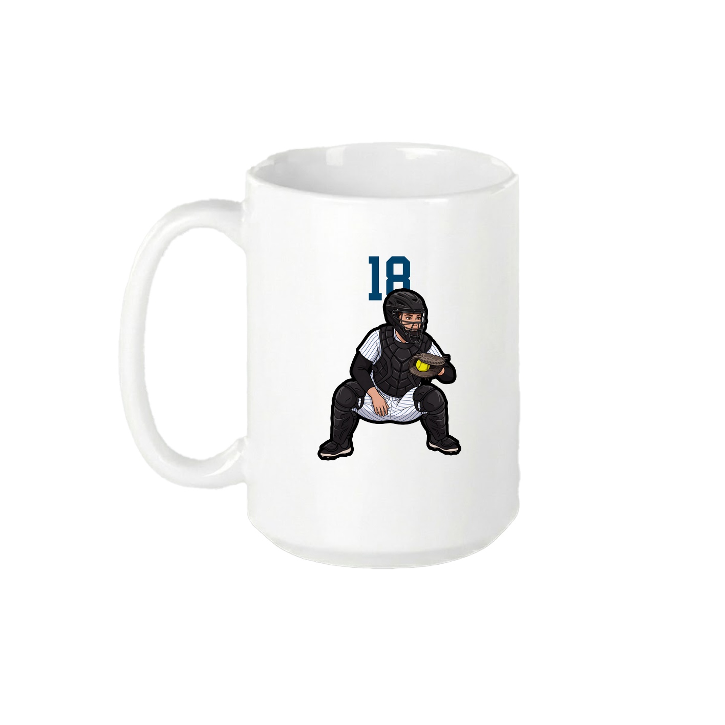 15oz Coffee Mug — Number Top in White