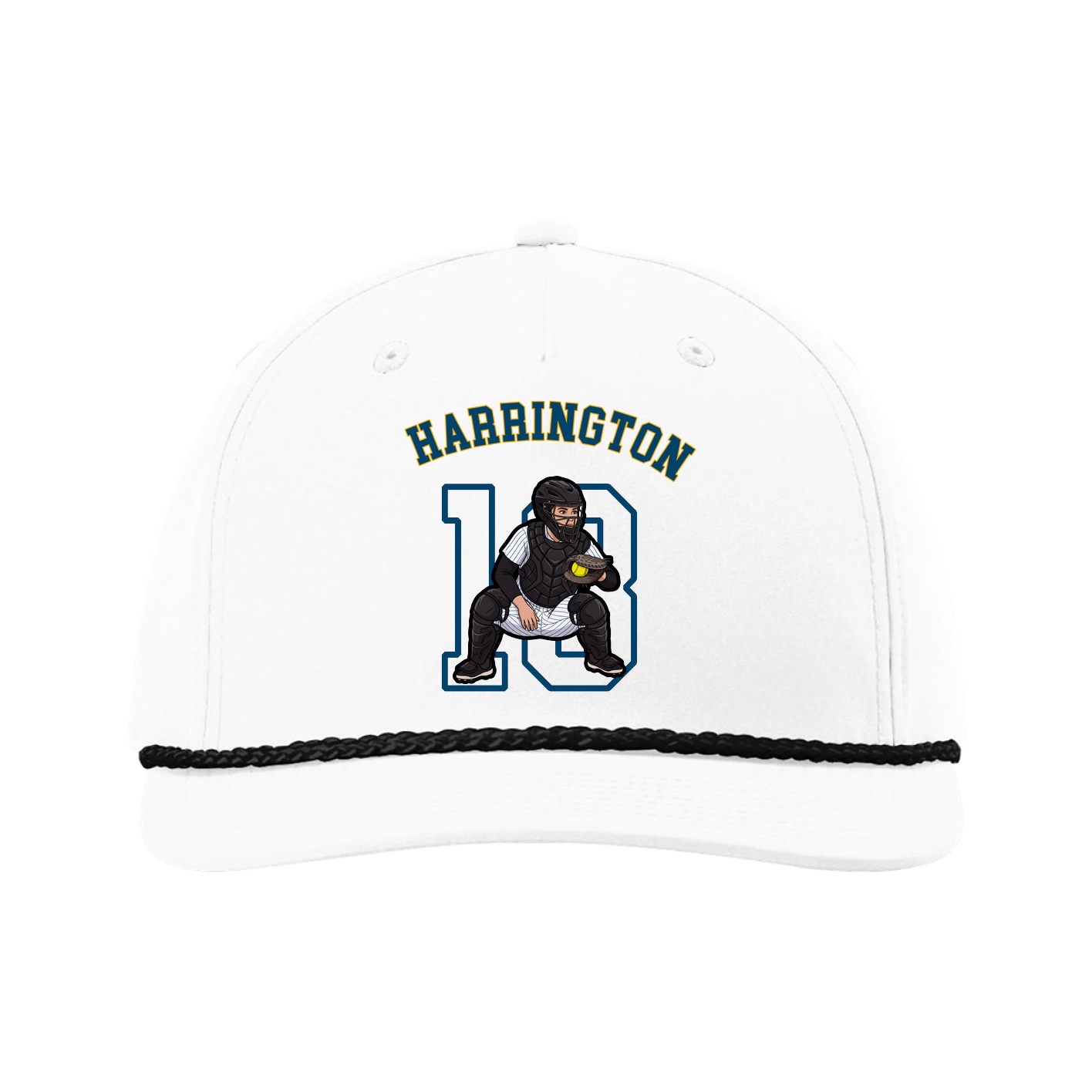 Five-Panel Classic Rope Cap — Shirsey Arch in White