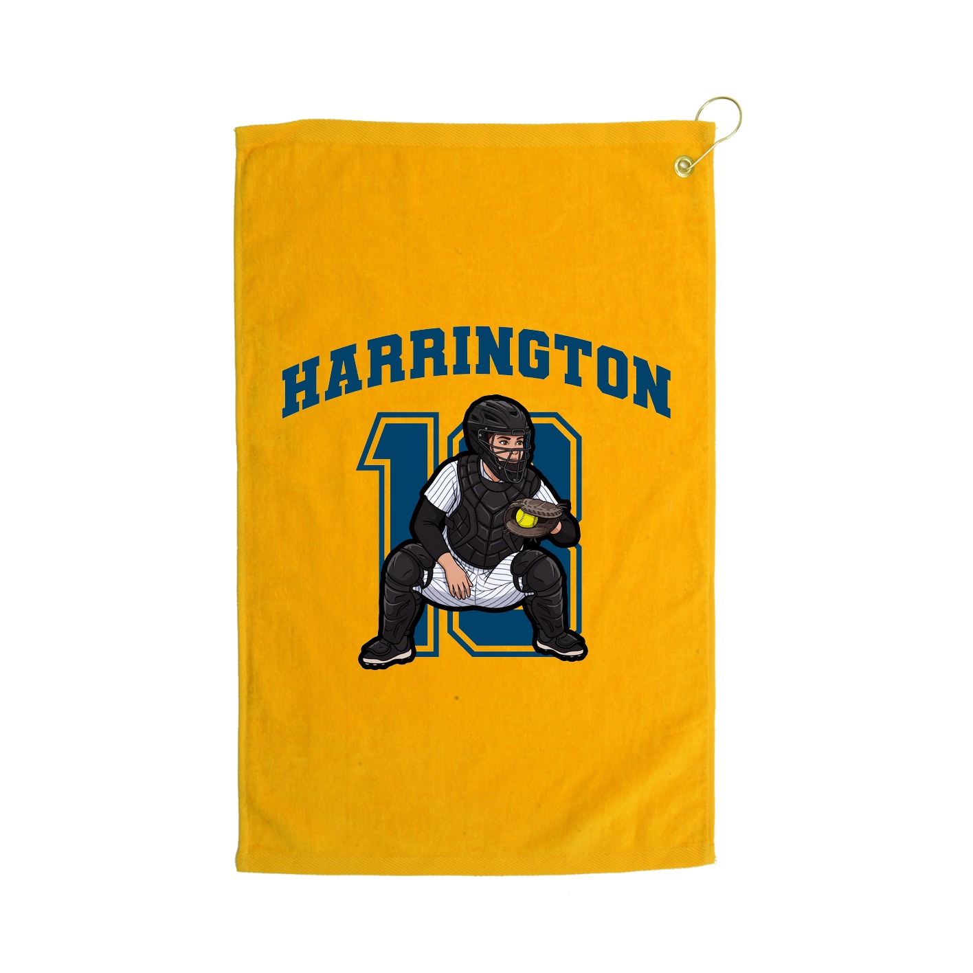 Golf Towel — Number in Gold