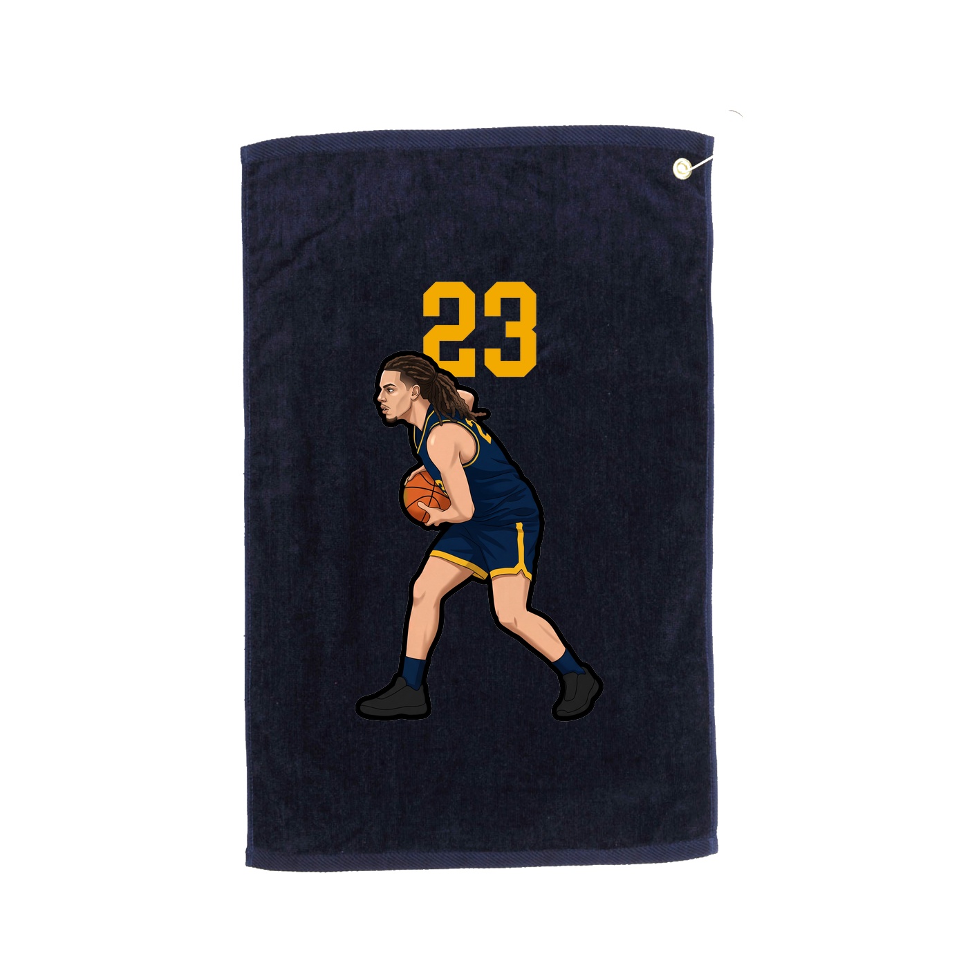 Golf Towel — Number Top in Navy