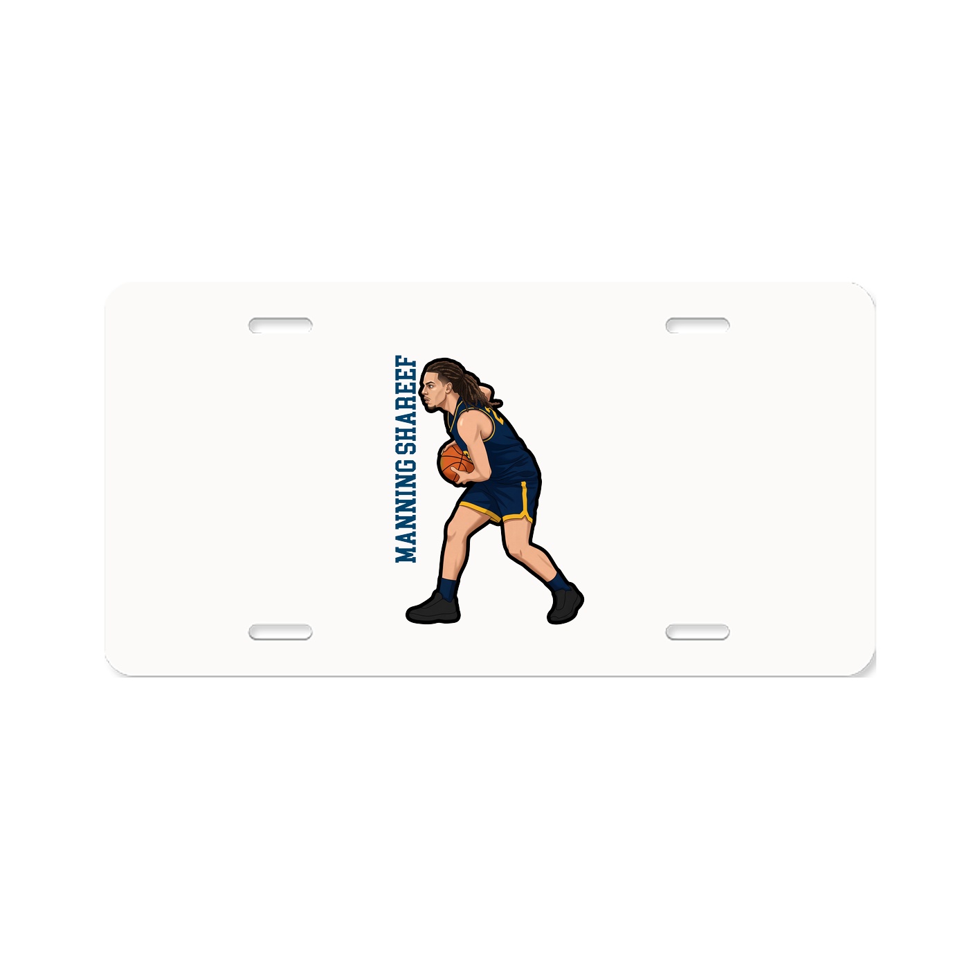 License Plate — Name Vertical in Classic