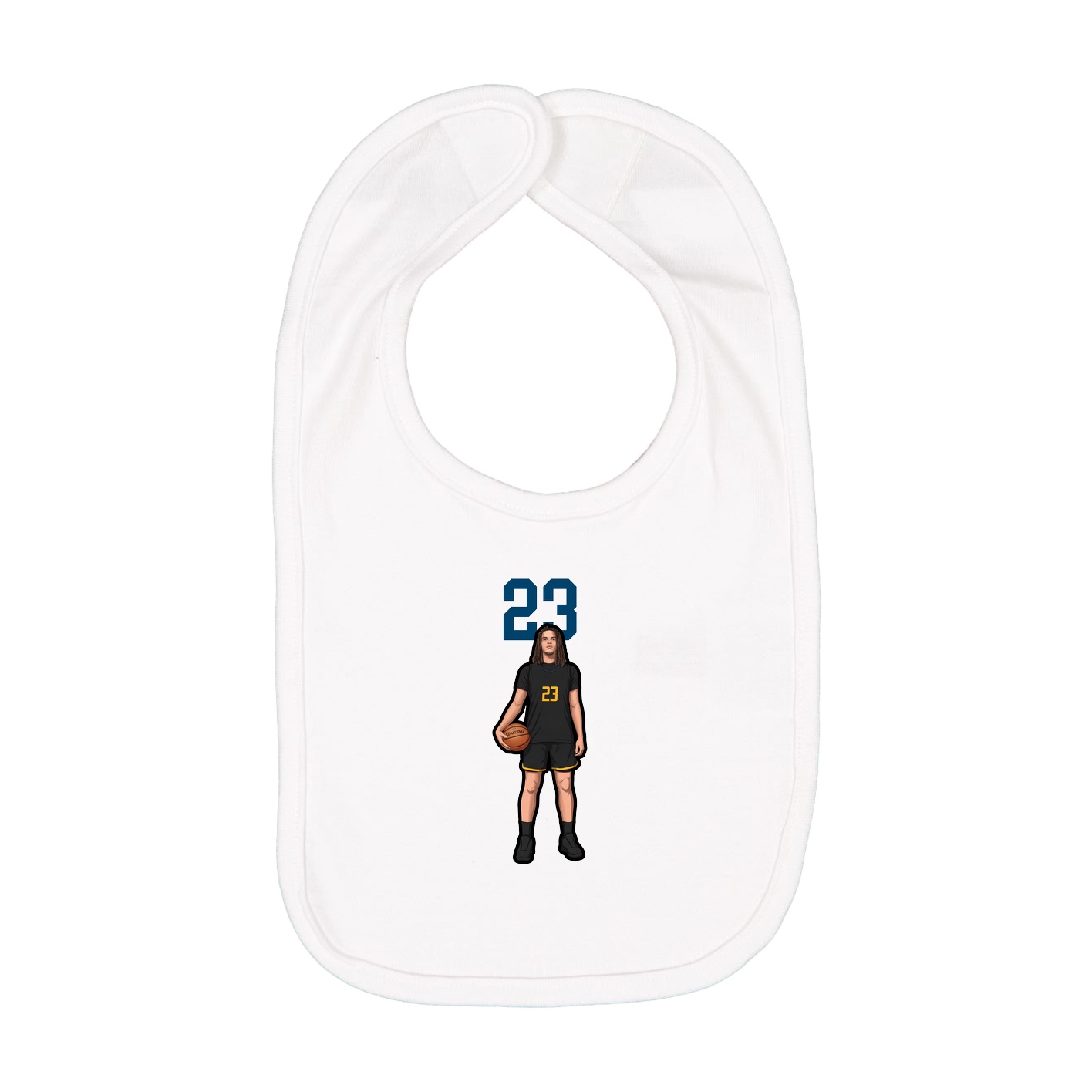 Infant Bib — Number Top in White