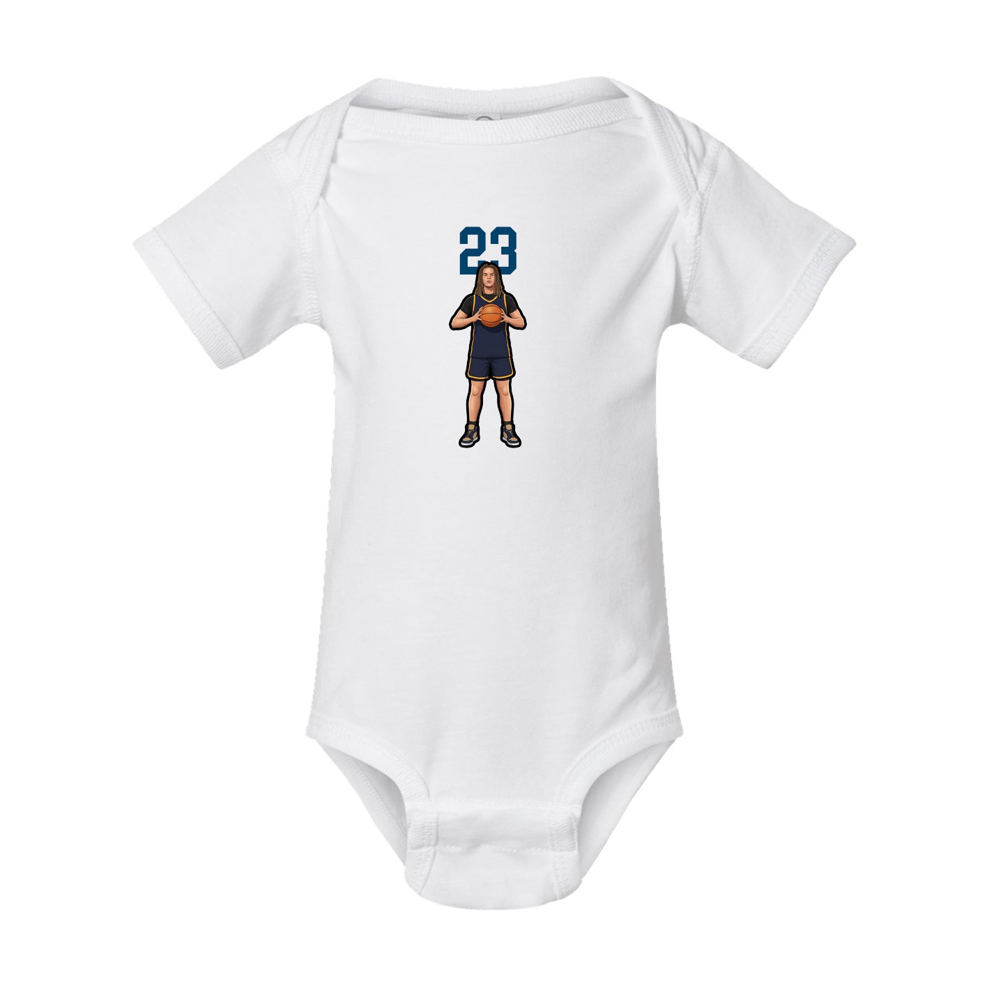 Baby Onesie — Number Top in White
