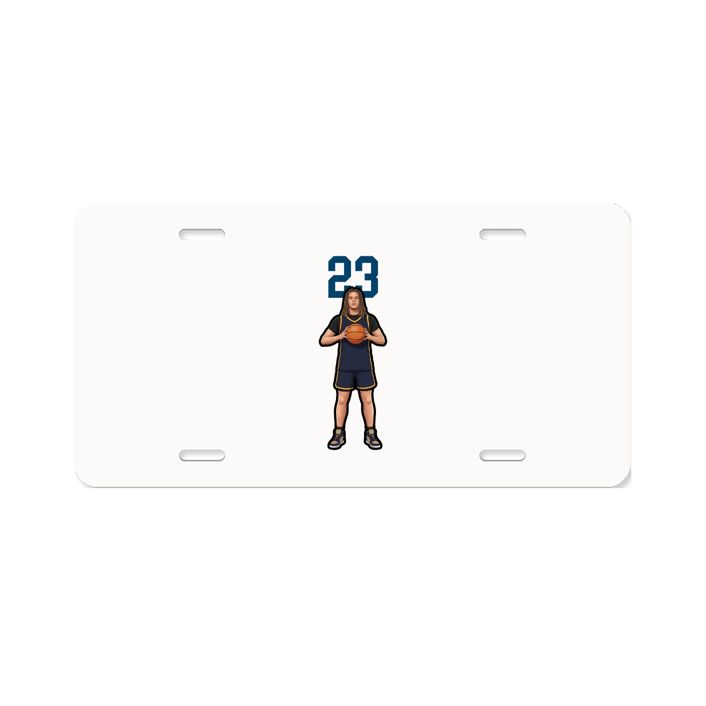 License Plate — Number Top in Classic