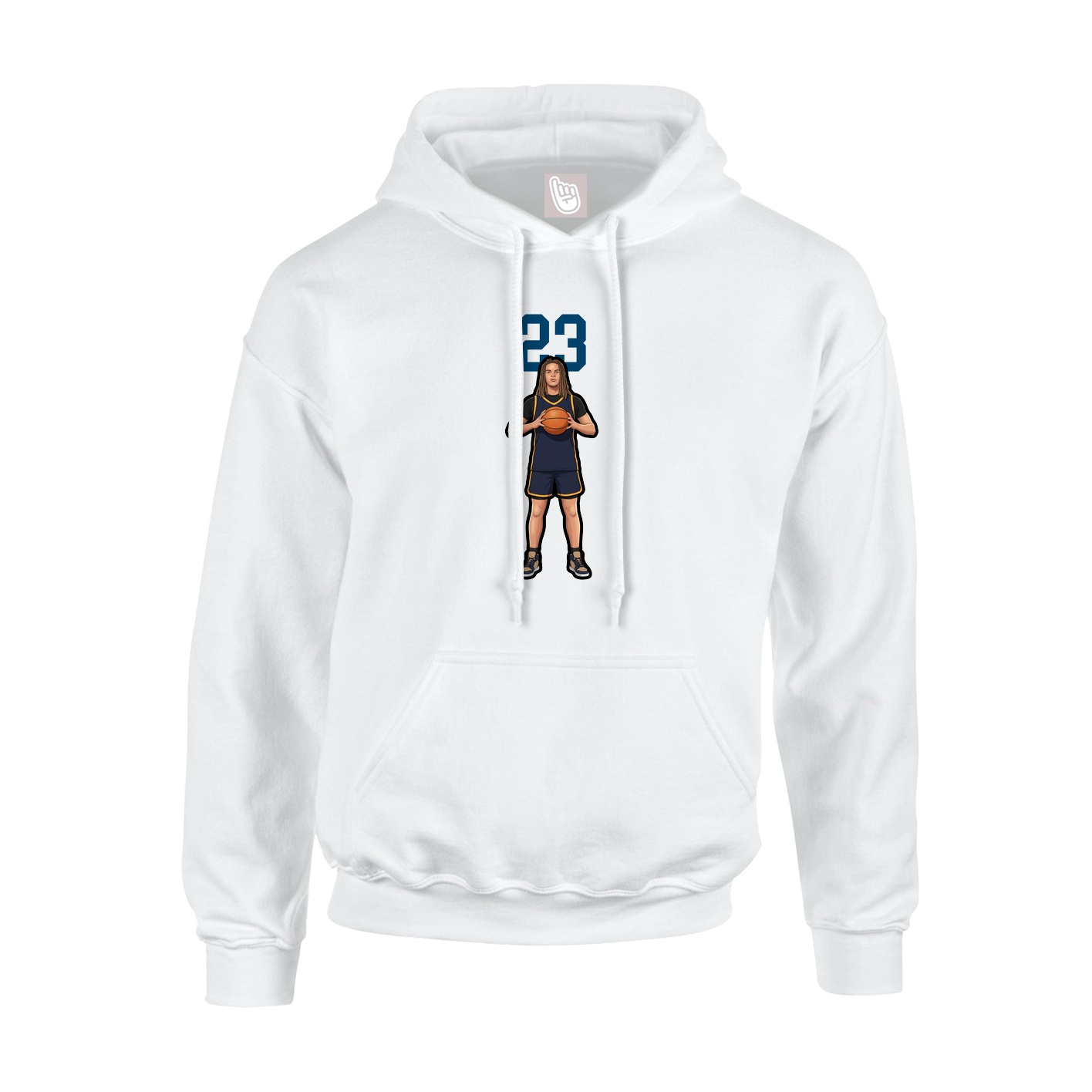 Hoodie — Number Top in White