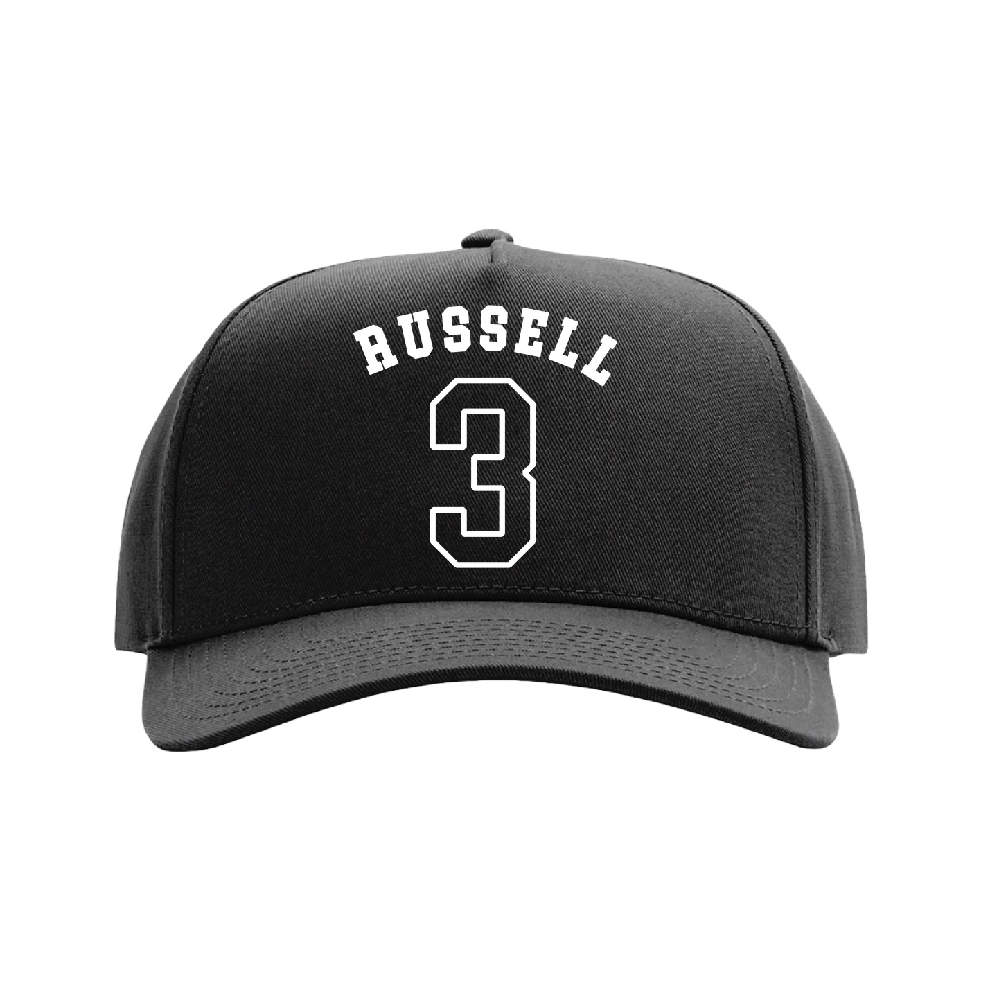 Full Fabric Five-Panel Champ Cap — Shirsey Arch in Black