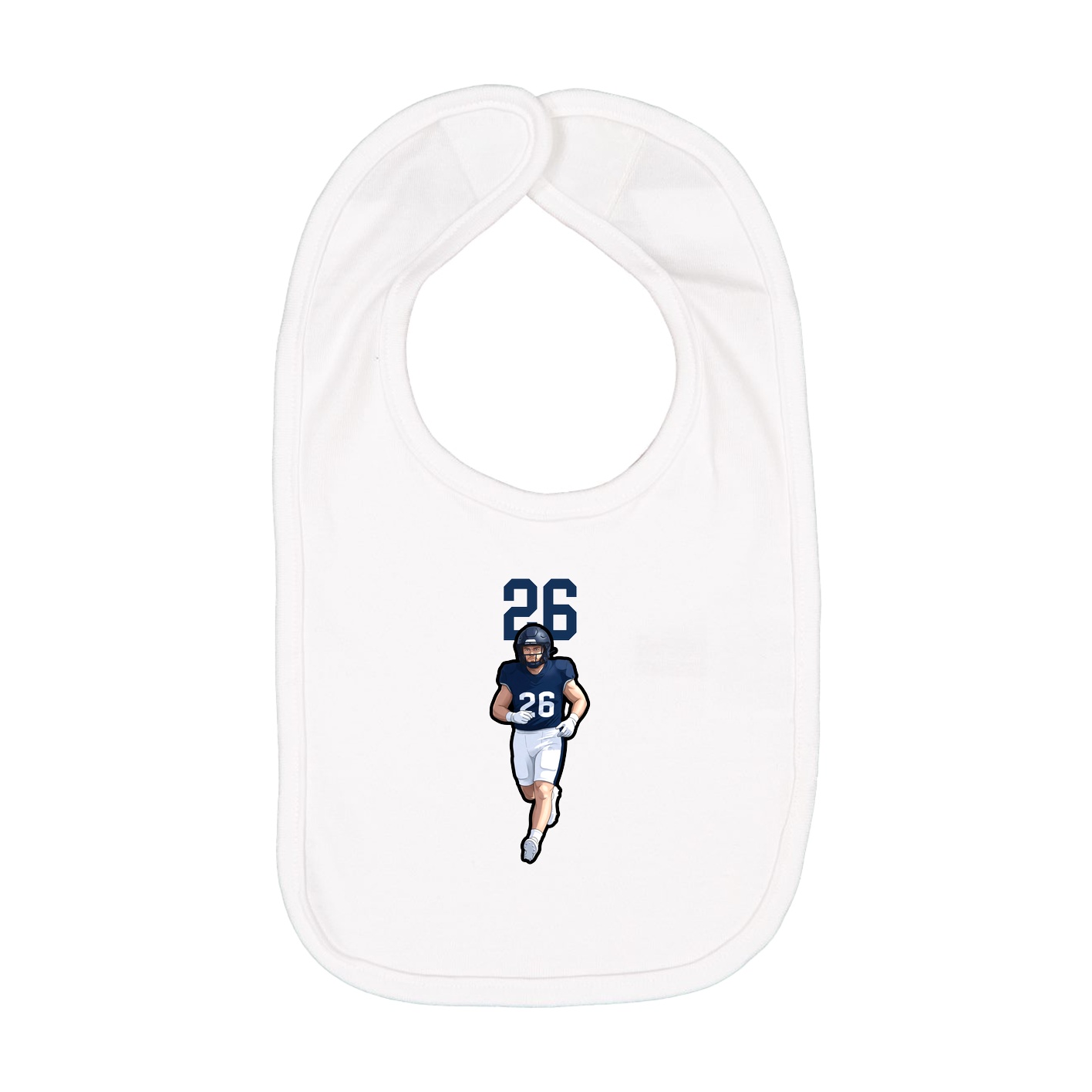Infant Bib — Number Top in White
