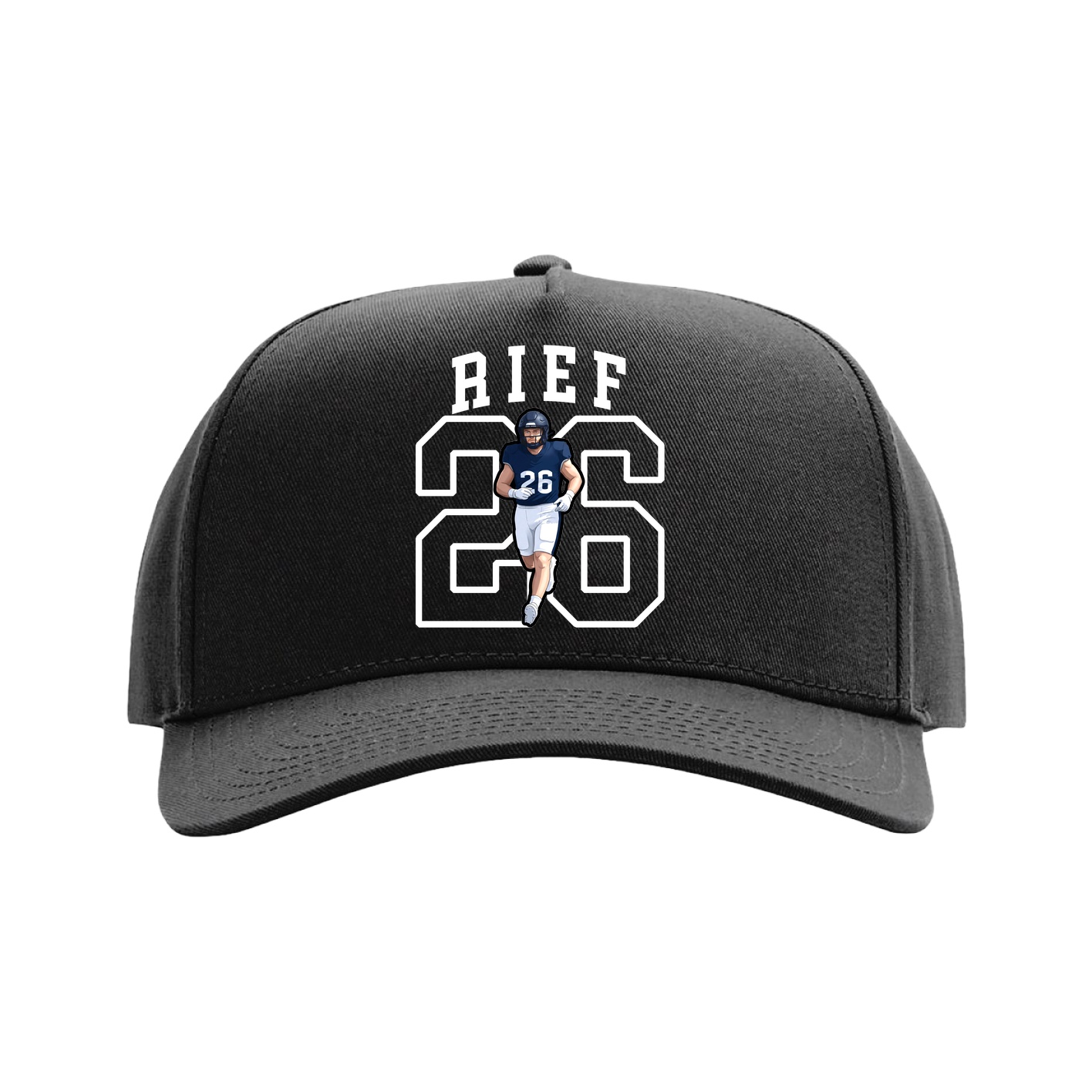 Full Fabric Five-Panel Champ Cap — Shirsey in Black
