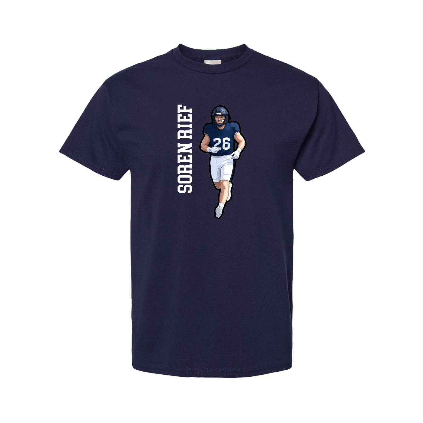 Youth Tee — Name Vertical in Navy