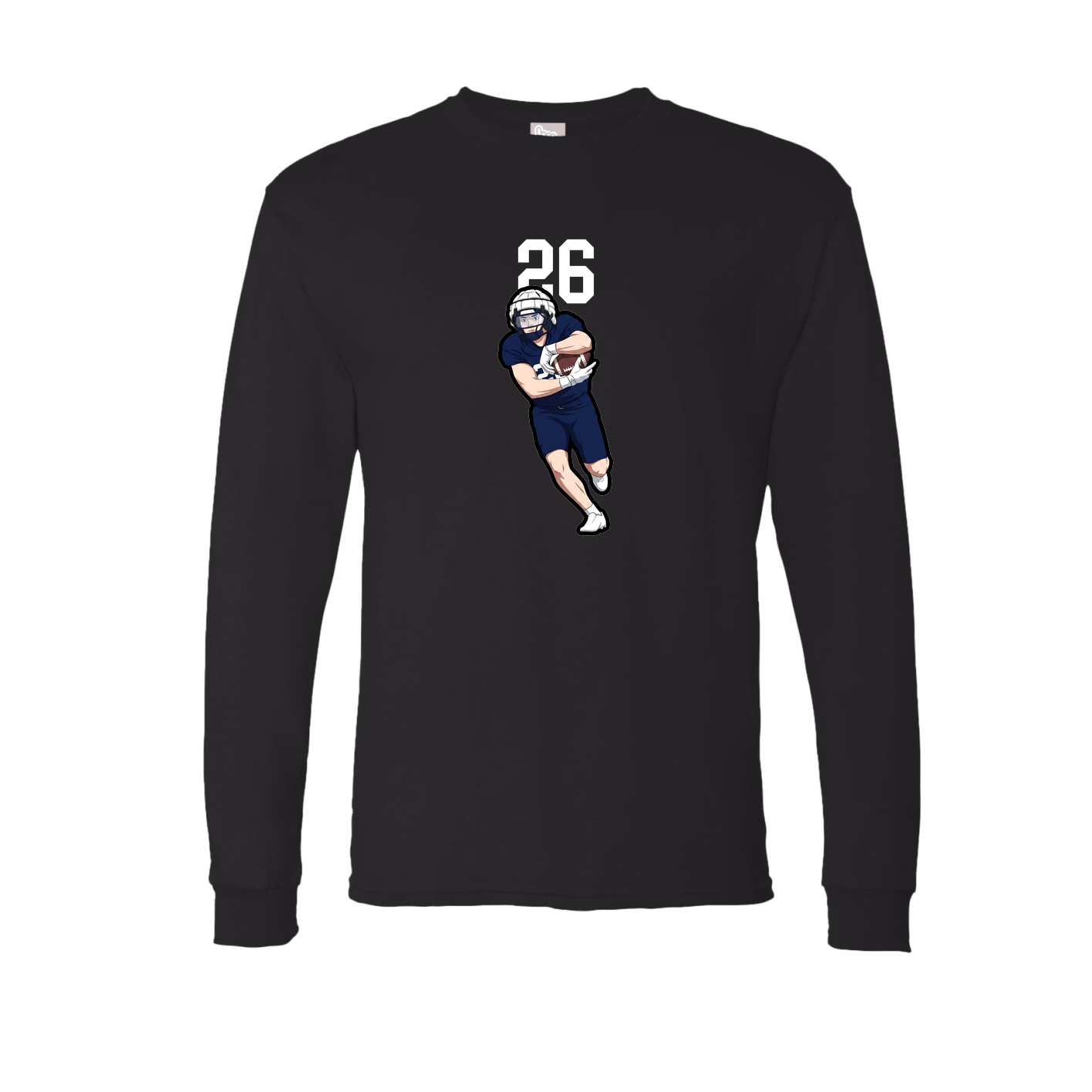Long Sleeve Tee — Number Top in Black