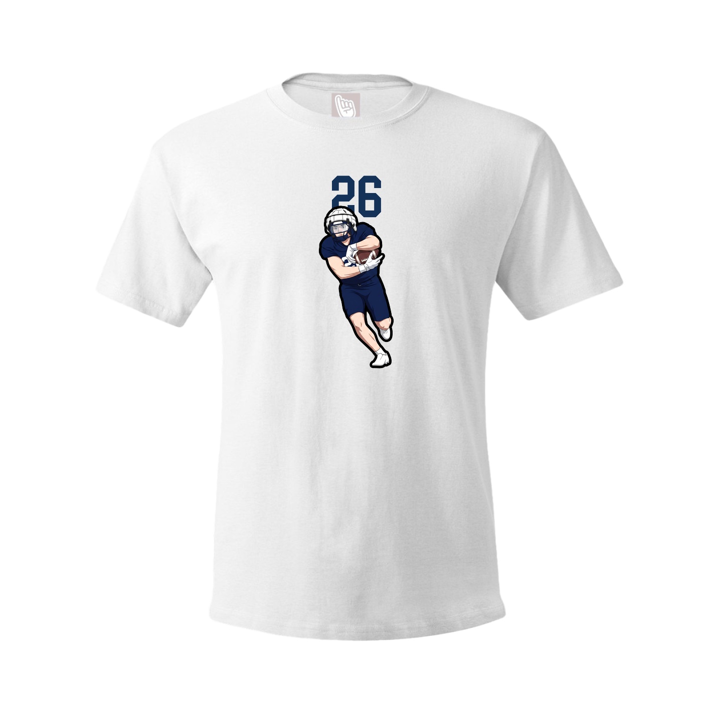 Youth Tee — Number Top in White