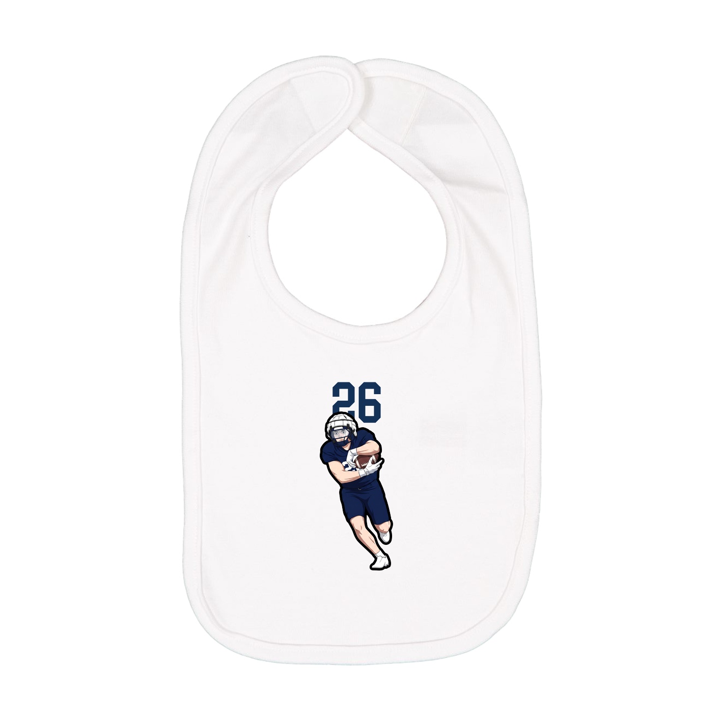 Infant Bib — Number Top in White