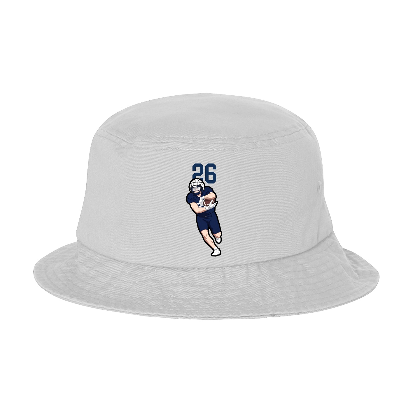Bucket Cap — Number Top in White