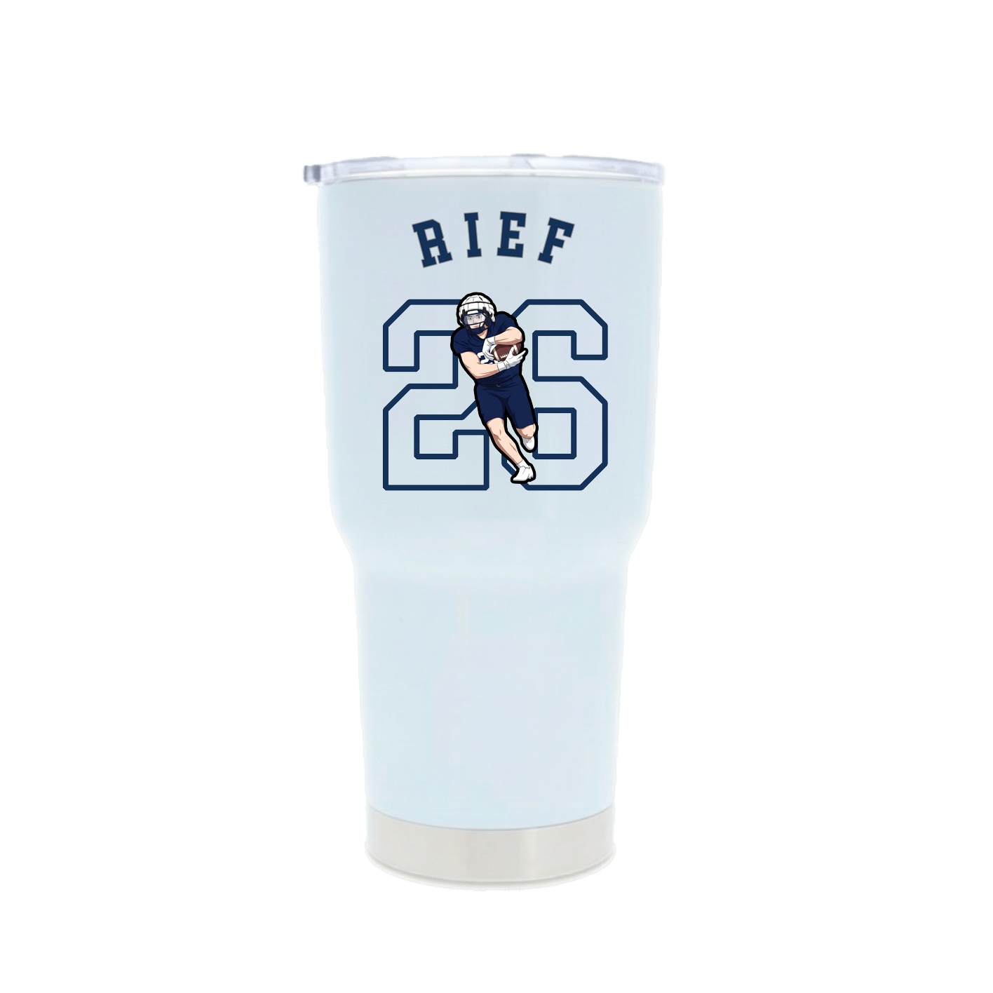 30oz Stainless Steel Tumbler — Shirsey Arch in White