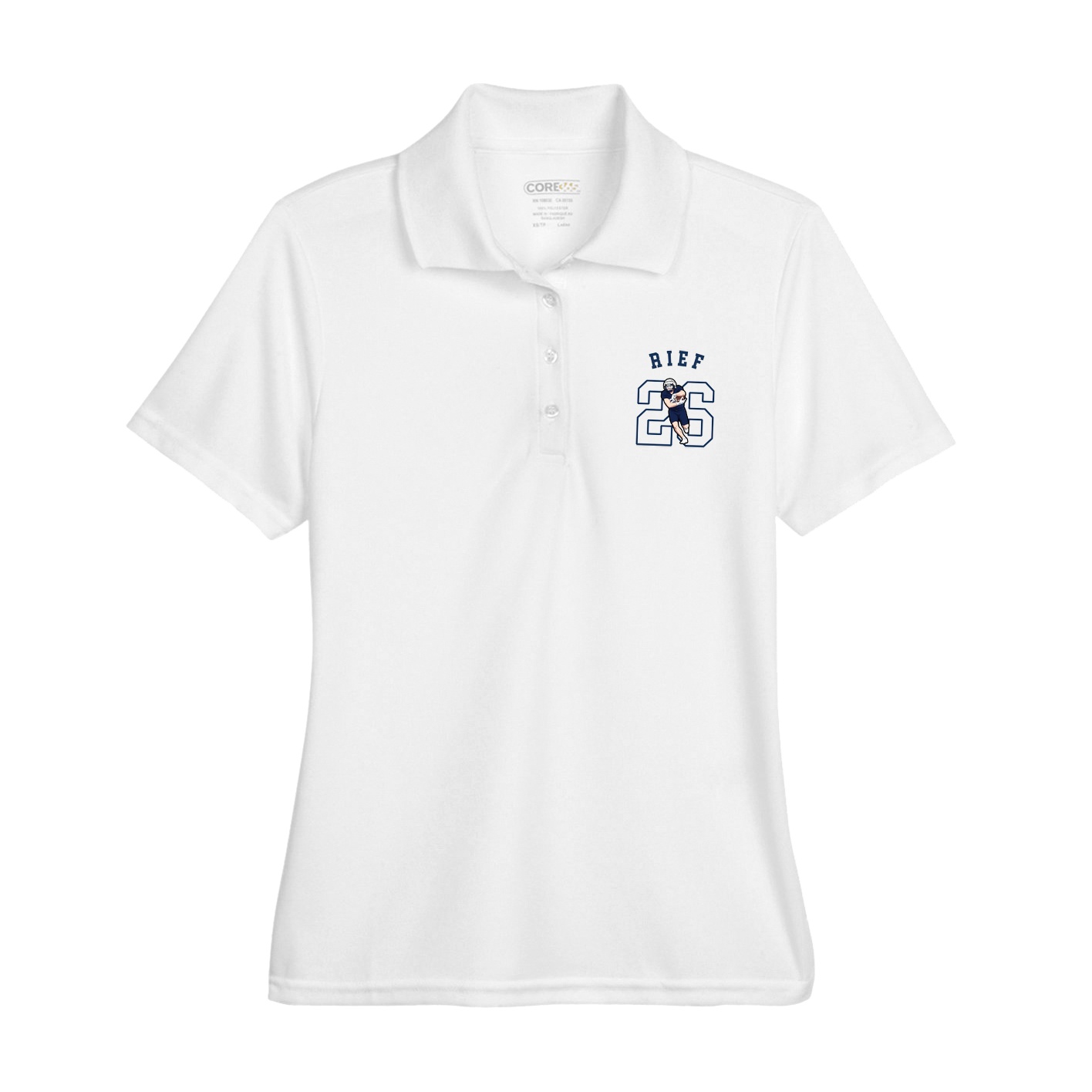 Womens Performance Polo — Shirsey Arch in White