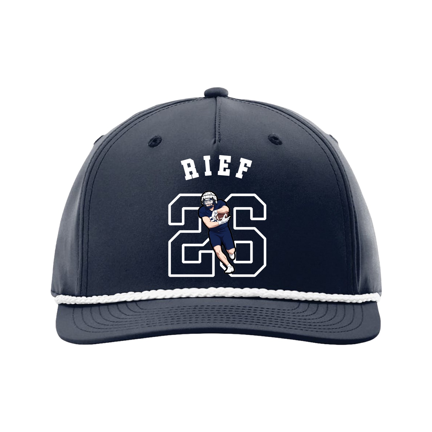 Five-Panel Classic Rope Cap — Shirsey Arch in Navy