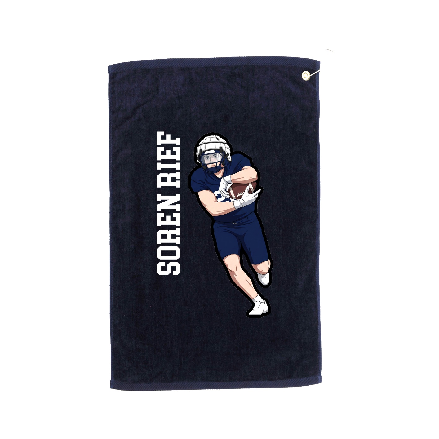 Golf Towel — Name Vertical in Navy