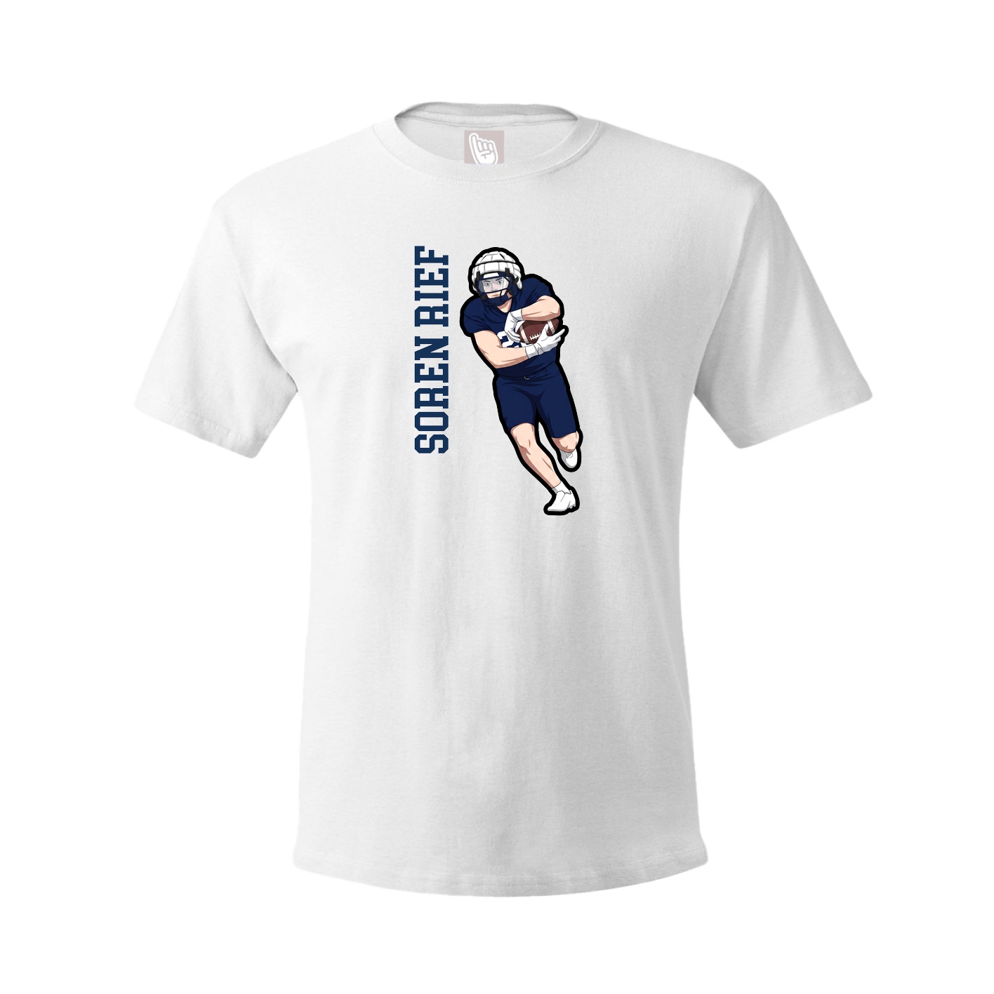 Tee — Name Vertical in White