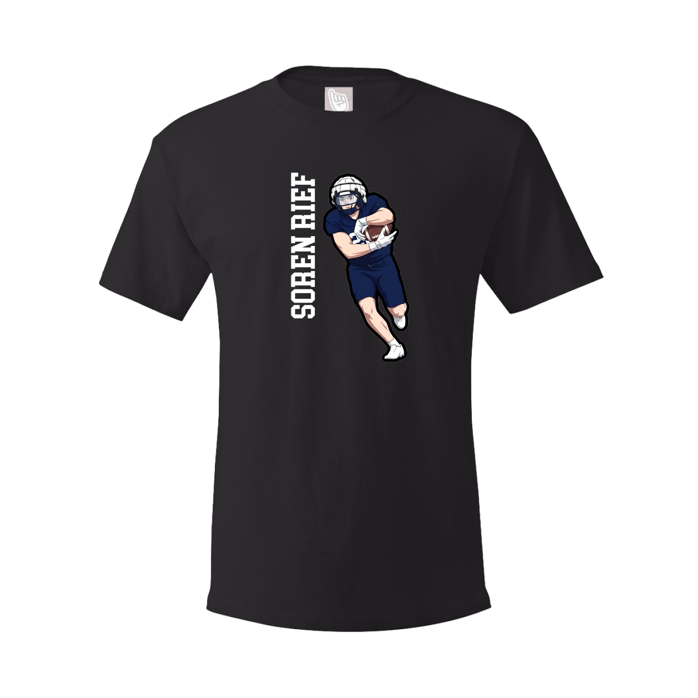 Youth Tee — Name Vertical in Black
