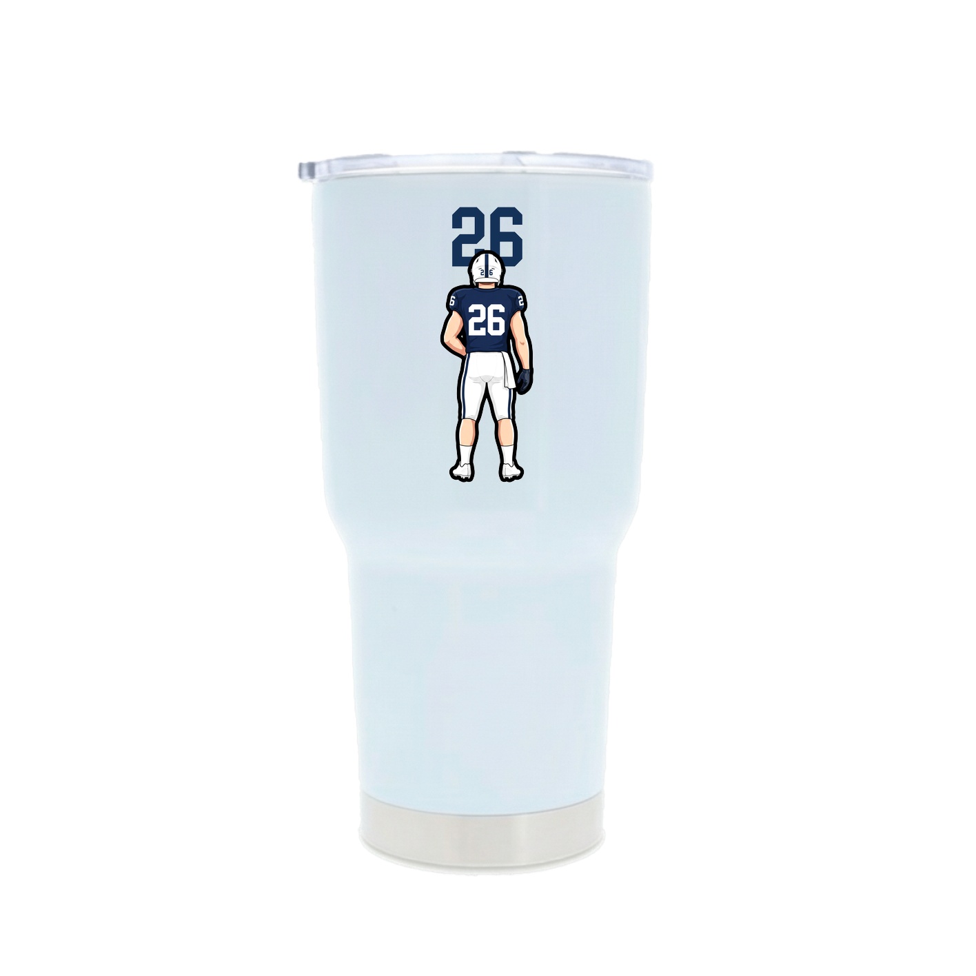 30oz Stainless Steel Tumbler — Number Top in White