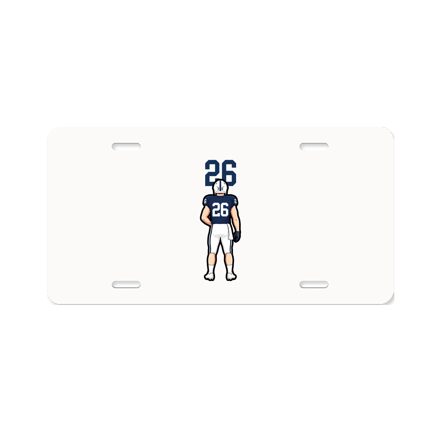 License Plate — Number Top in Classic