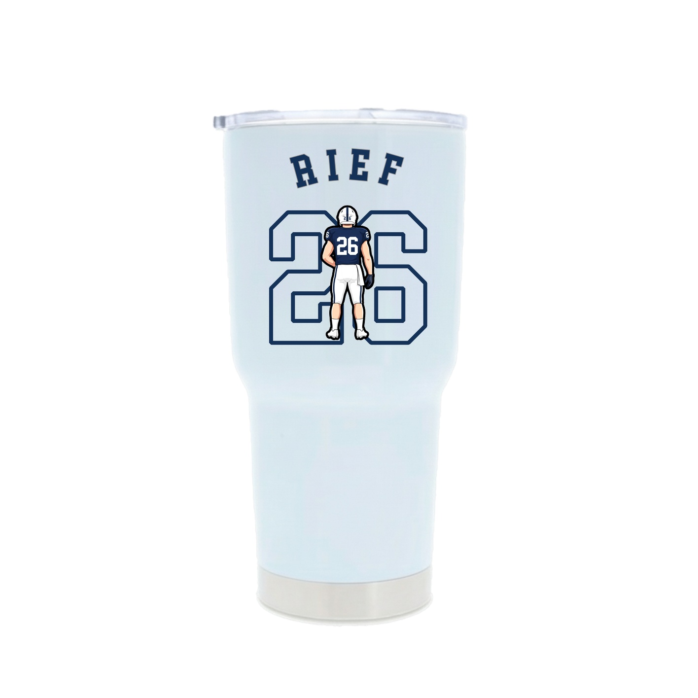 30oz Stainless Steel Tumbler — Shirsey Arch in White