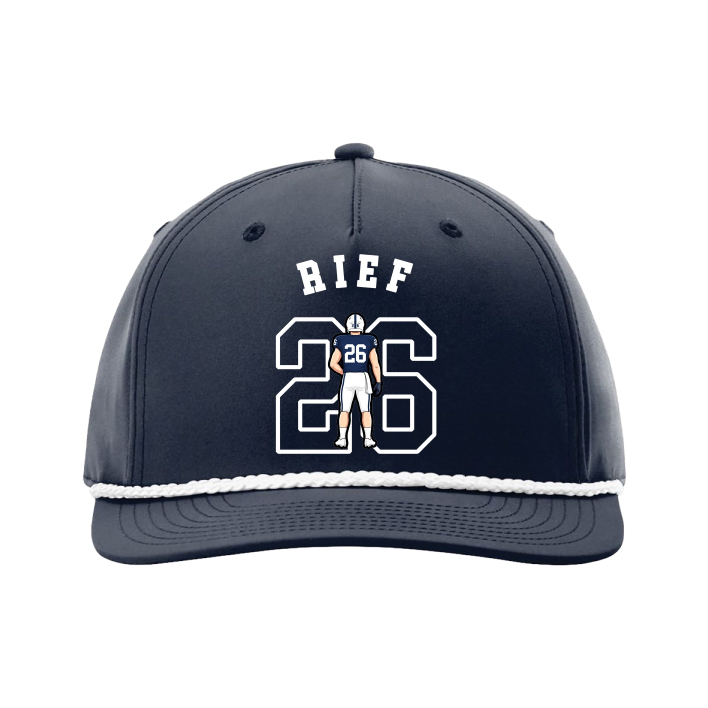 Five-Panel Classic Rope Cap — Shirsey Arch in Navy
