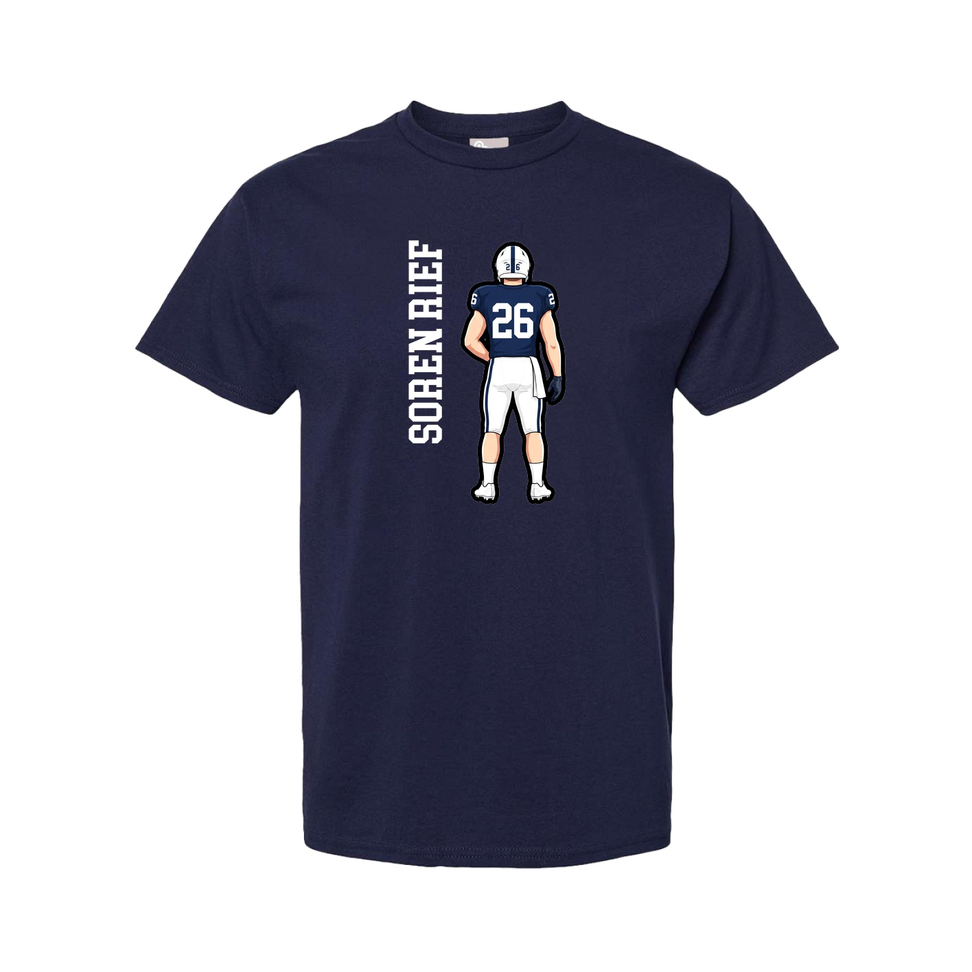 Youth Tee — Name Vertical in Navy