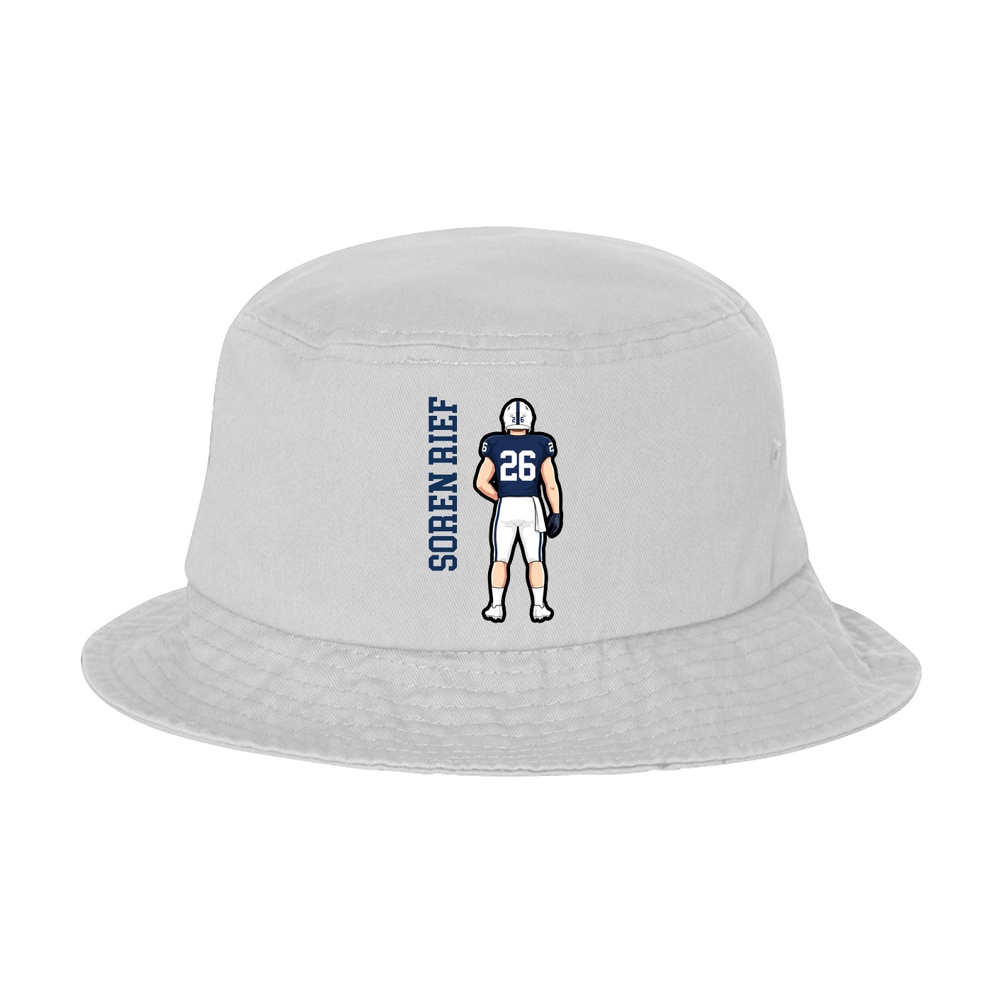 Bucket Cap — Name Vertical in White
