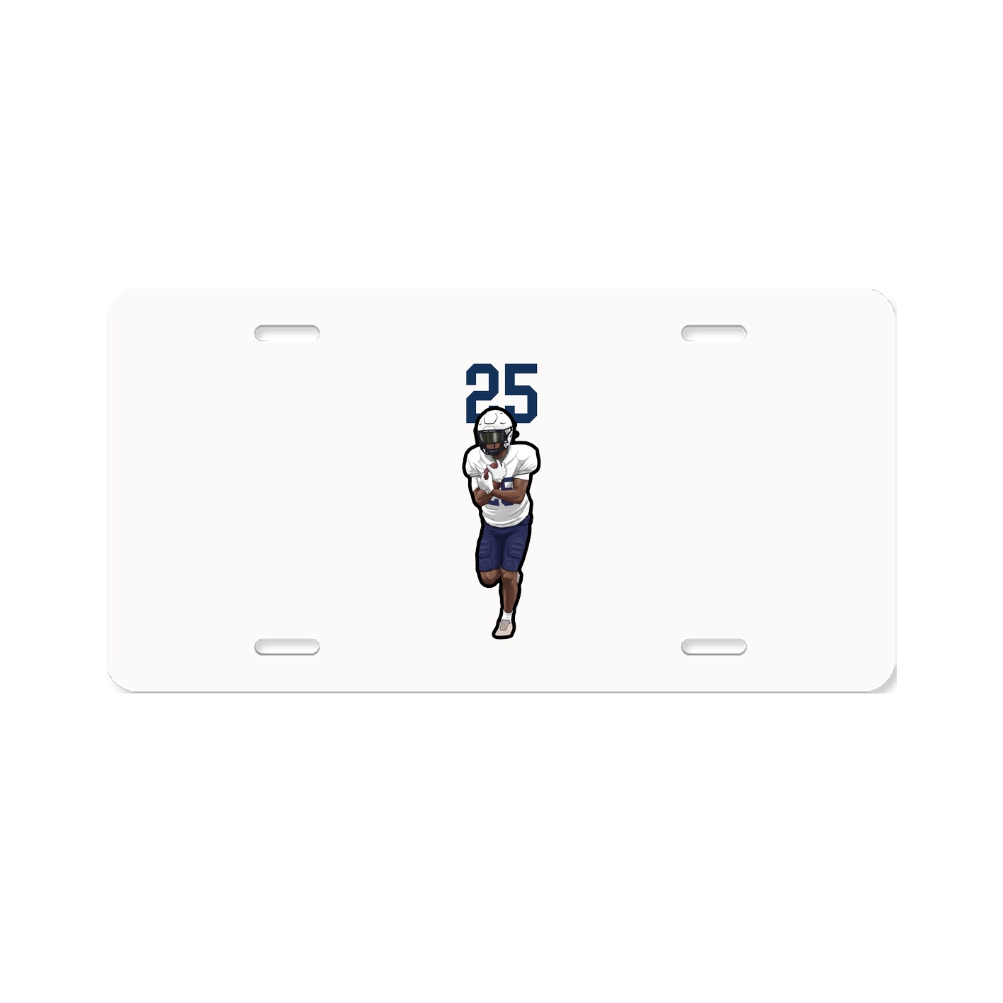 License Plate — Number Top in Classic