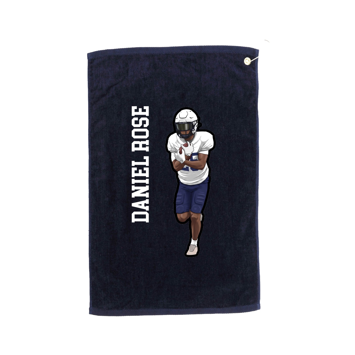 Golf Towel — Name Vertical in Navy