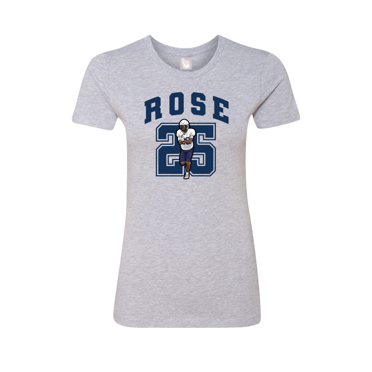 Fitted Women's Tee — Number in Grey