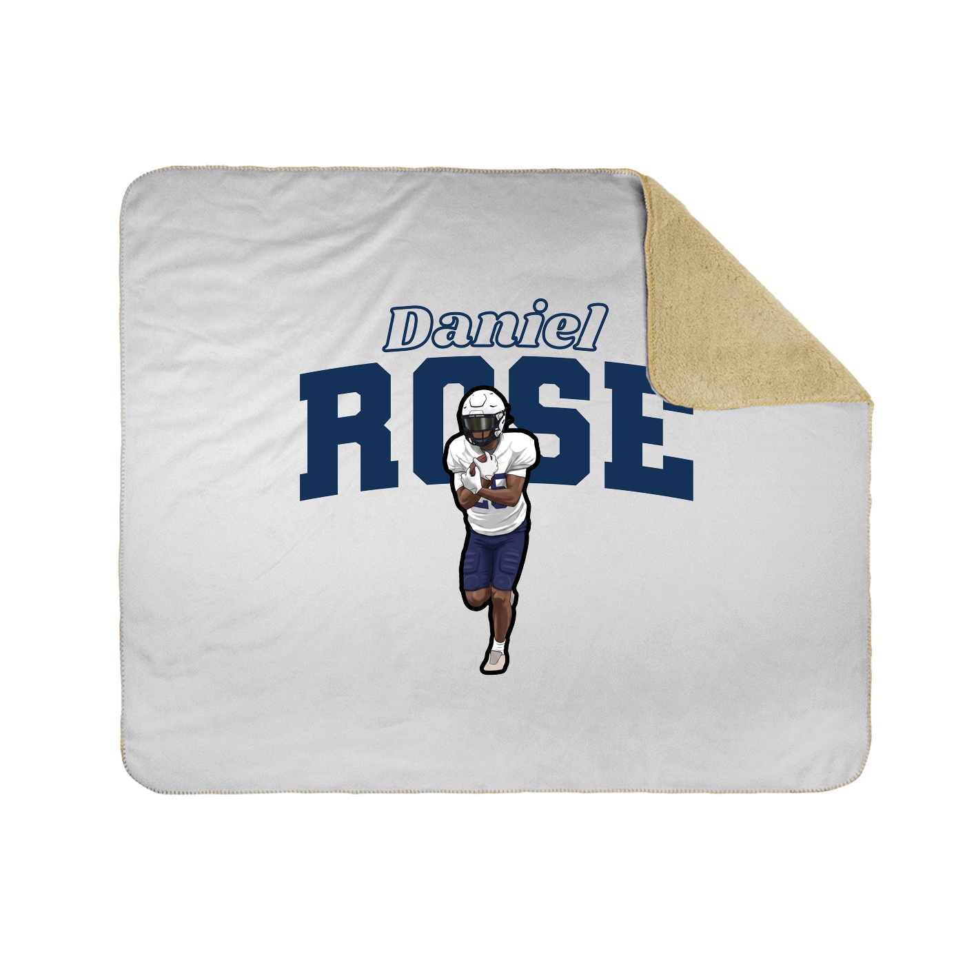 Throw Blanket — Name Arch in White