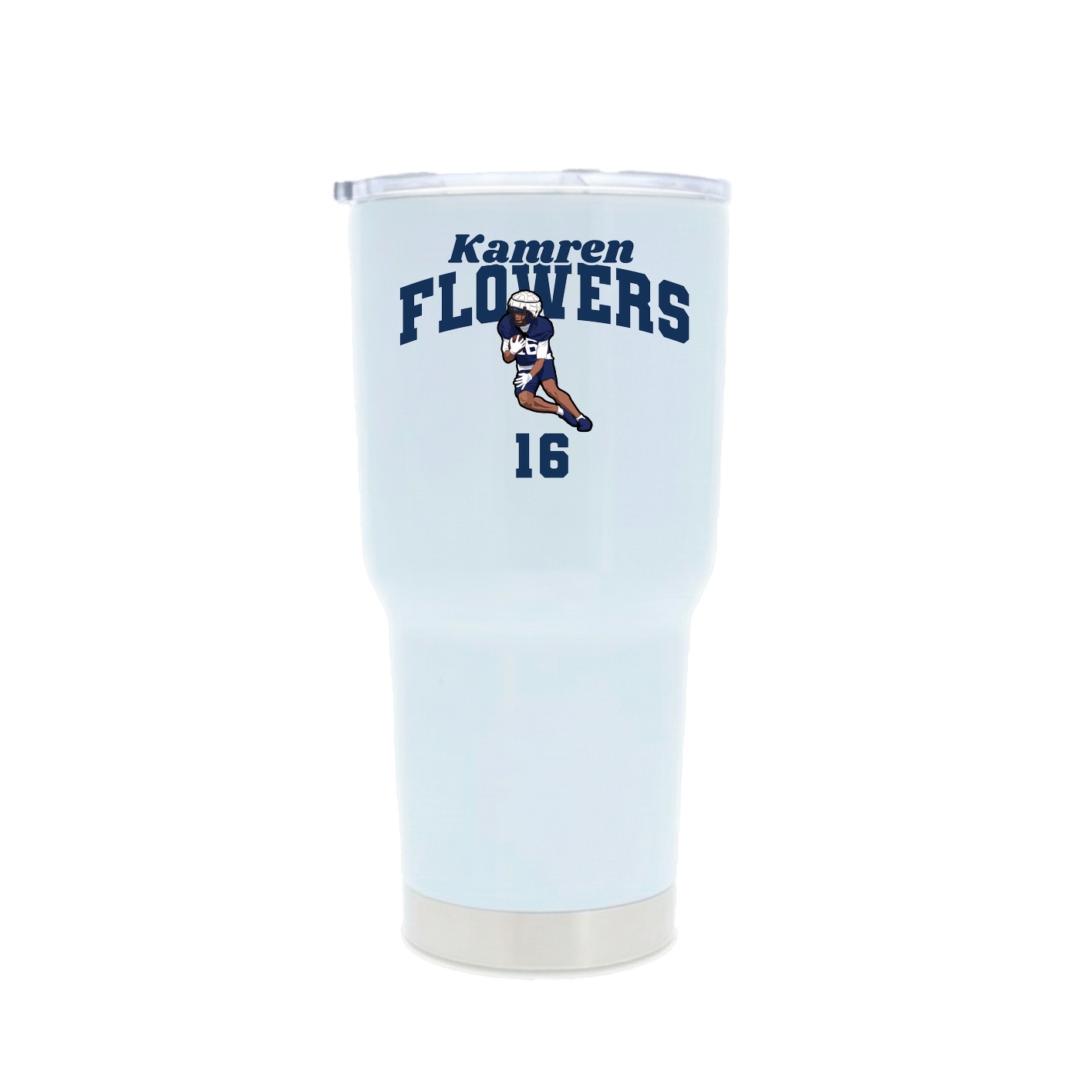 30oz Stainless Steel Tumbler — Signature Arch in White