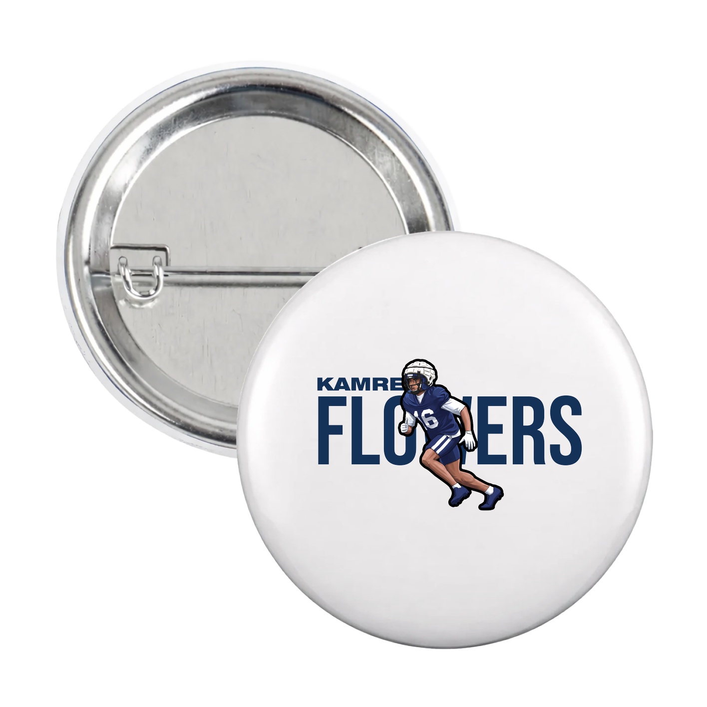 Game Day Button — Player Name in White
