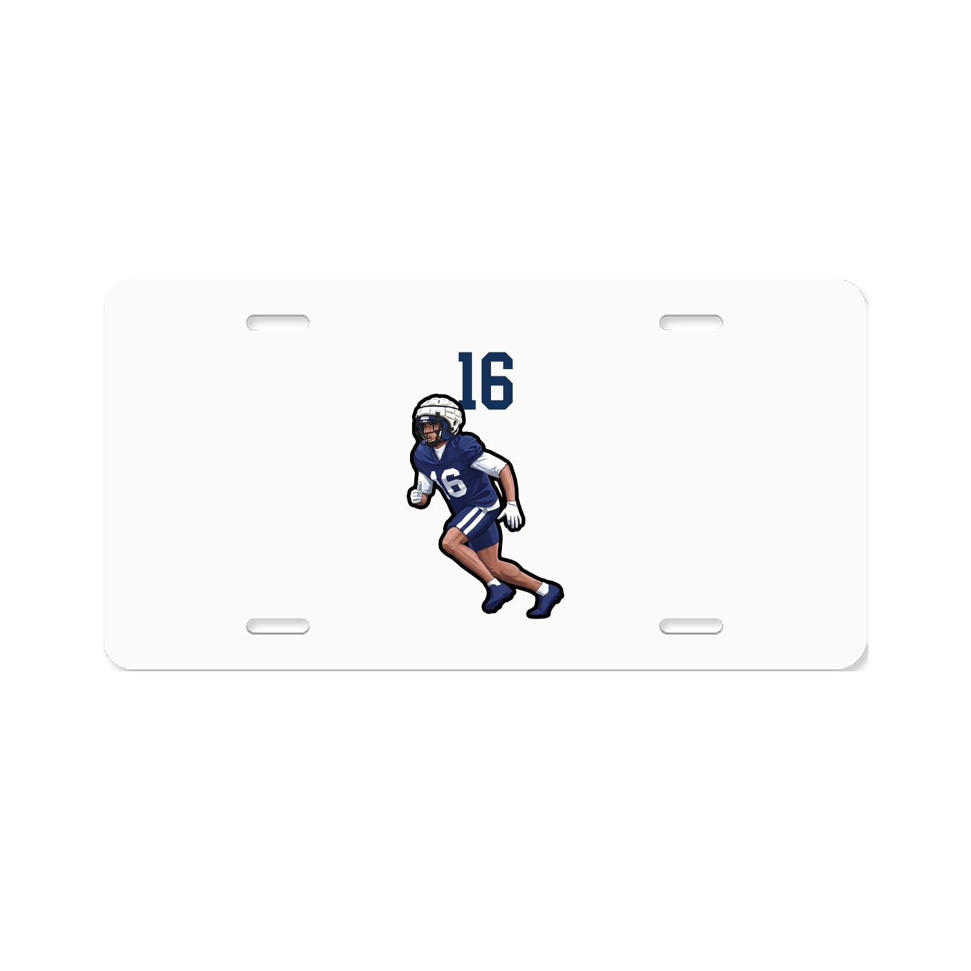 License Plate — Number Top in Classic