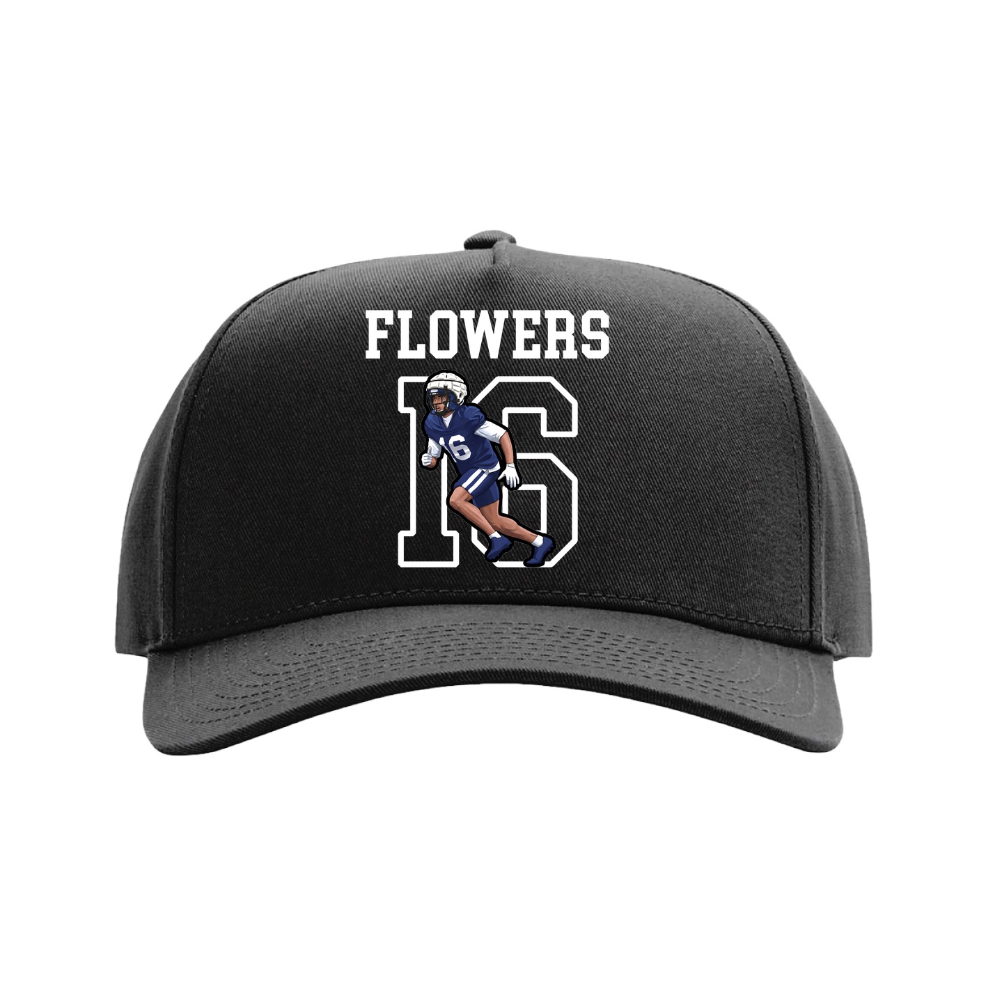 Full Fabric Five-Panel Champ Cap — Shirsey in Black