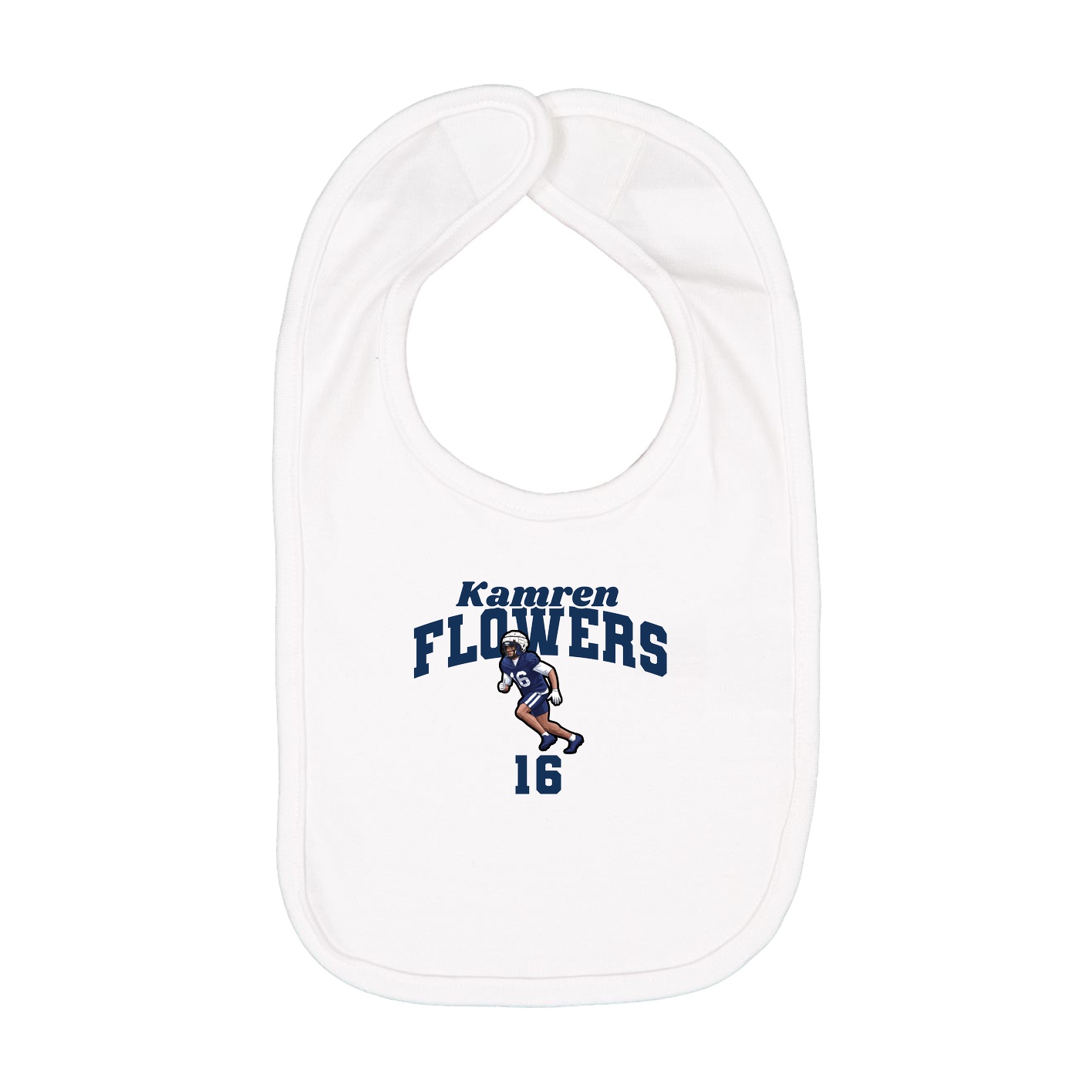 Infant Bib — Signature Arch in White