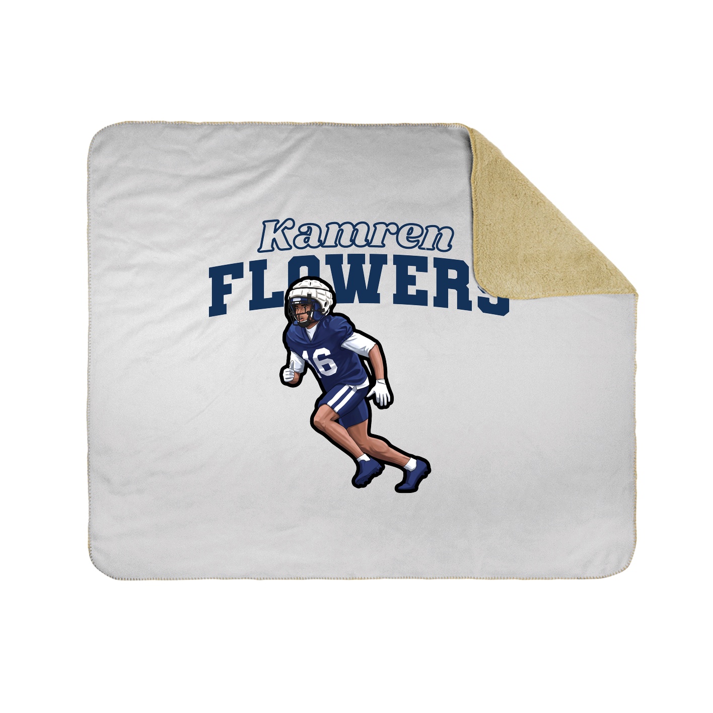 Throw Blanket — Name Arch in White