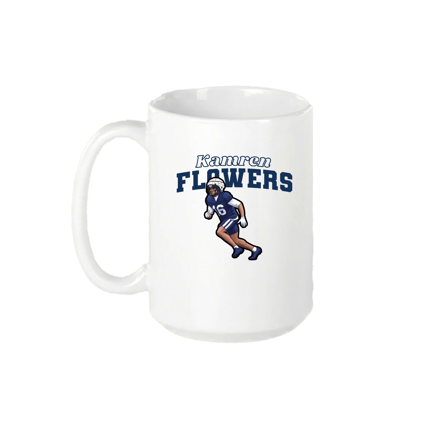 15oz Coffee Mug — Name Arch in White