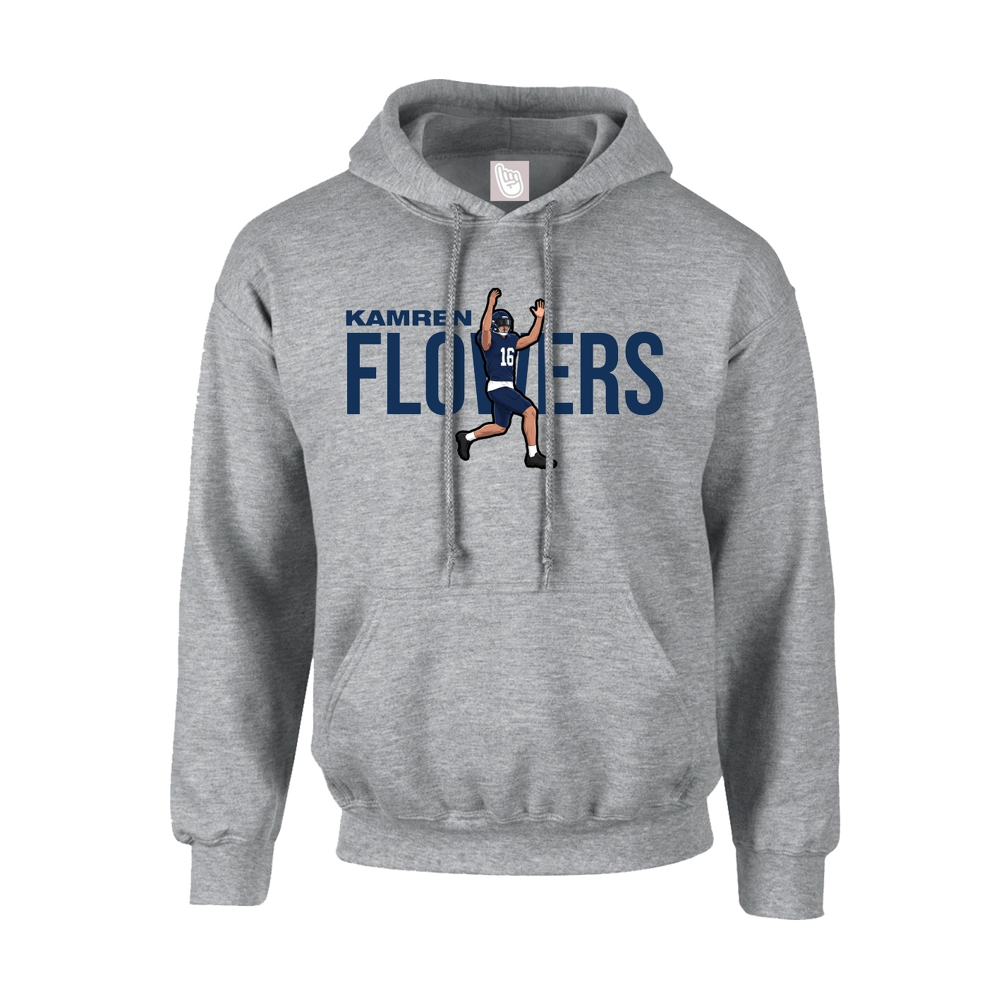 Hoodie — Player Name in Grey