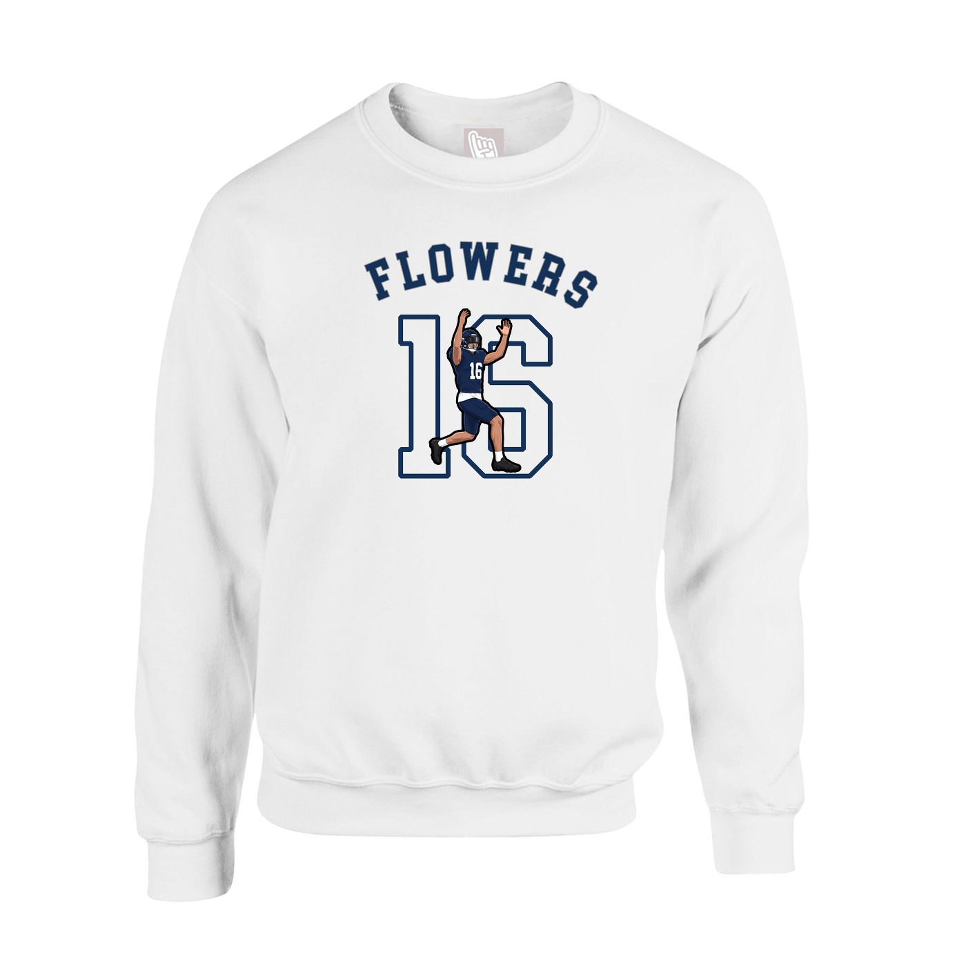 Fleece Crew — Shirsey Arch in White