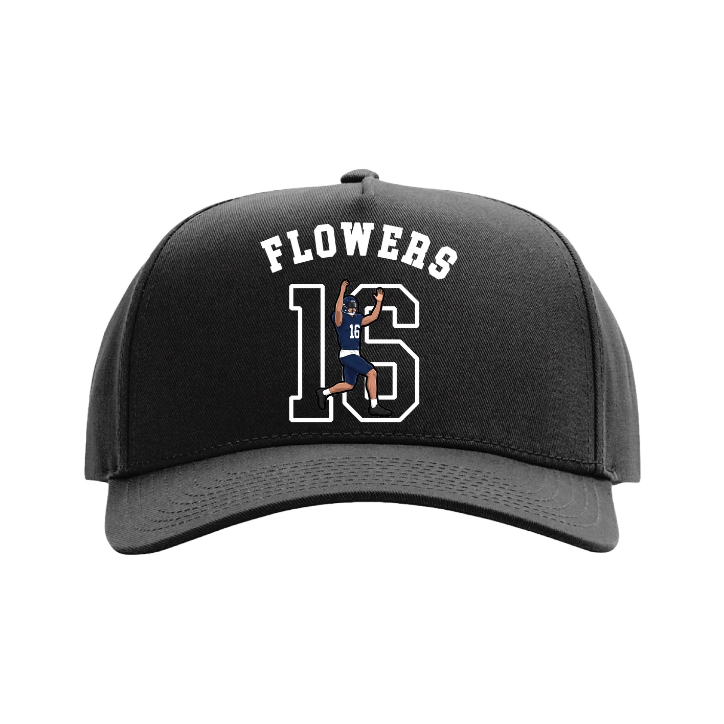 Full Fabric Five-Panel Champ Cap — Shirsey Arch in Black