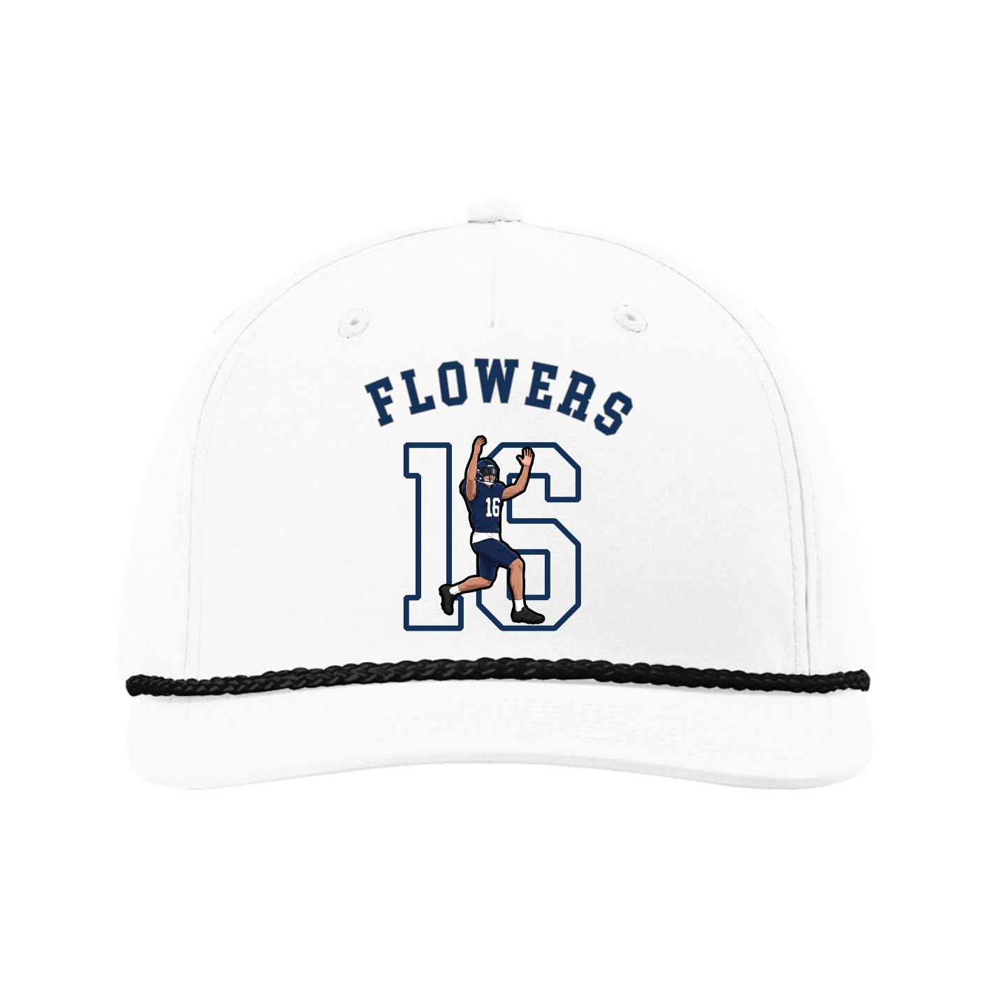 Five-Panel Classic Rope Cap — Shirsey Arch in White